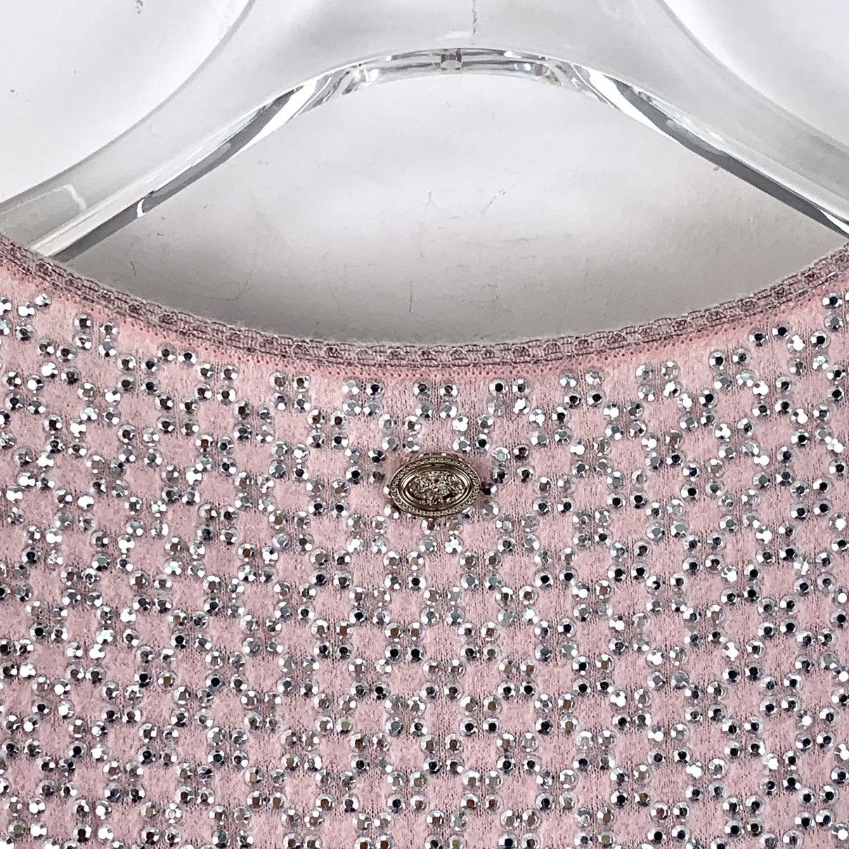 Chanel Chanel Pink Full Rhinestone Short Sleeve Dress K26WX Size XS / US 0-2 / IT 36-38 - 5 Thumbnail