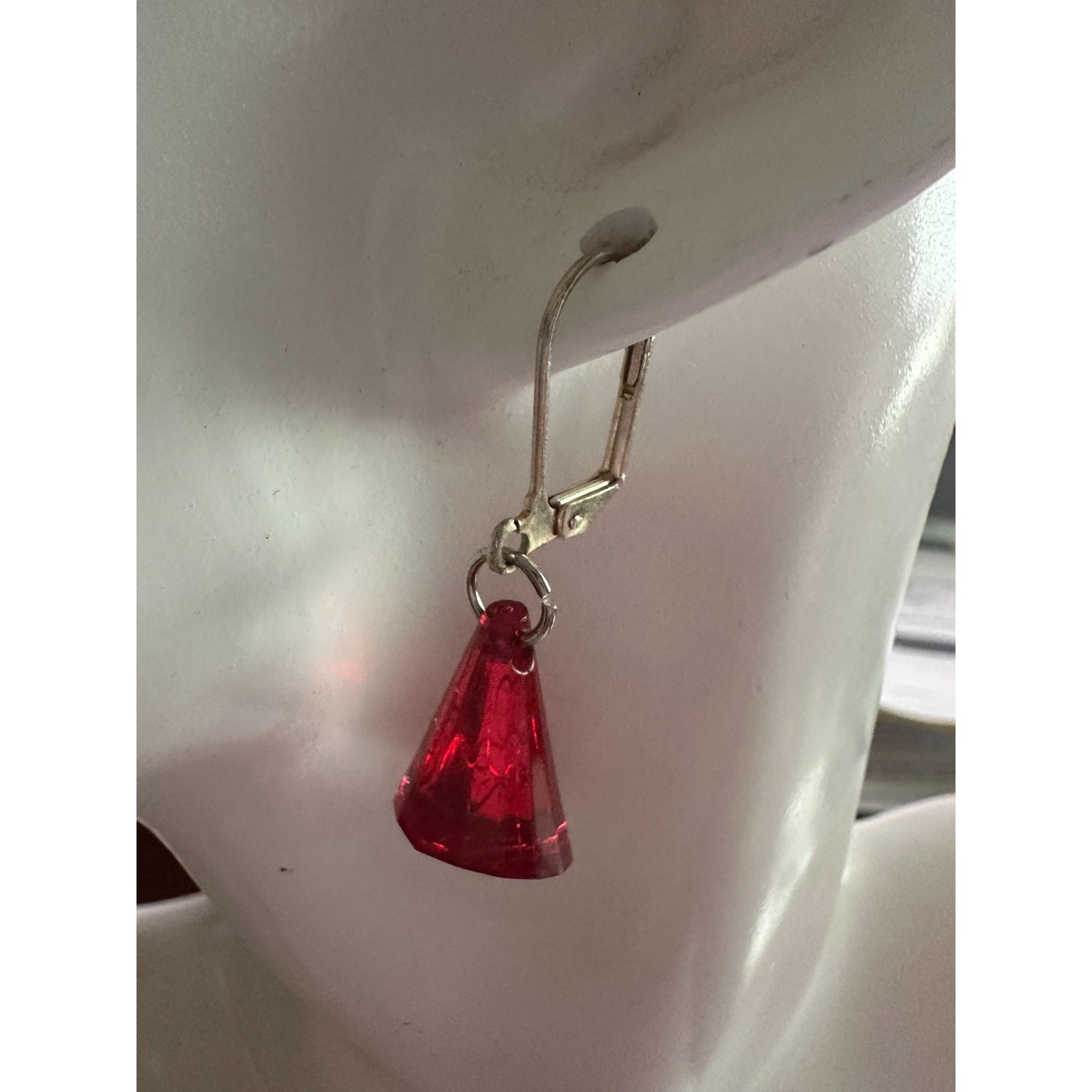 Other 5 Pairs of Women's Dangle Earrings (Gray, Red, Orange, Purpl Size ONE SIZE - 6 Thumbnail