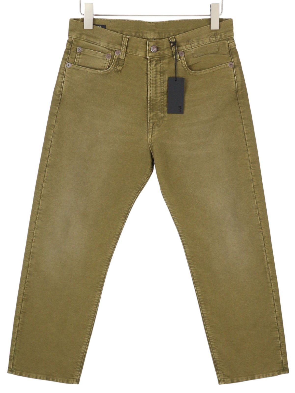 R13 BOYFRIEND 27 Olive Garment Dyed Moleskin Faded FW25 86611 Size 27" / US 4 / IT 40 - 1 Thumbnail