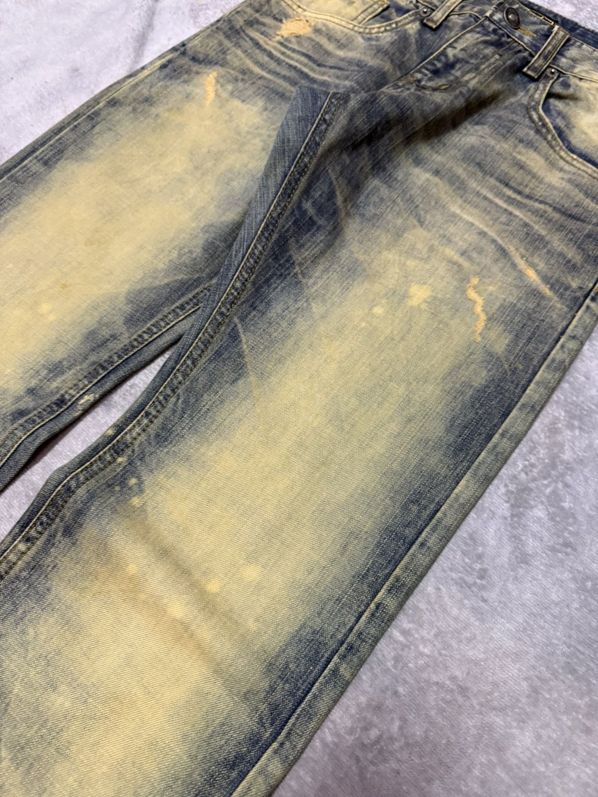 Hysteric Glamour Standard Number Japan Acid Mud Wash Straight Jeans Size US 30 / EU 46 - 4 Thumbnail