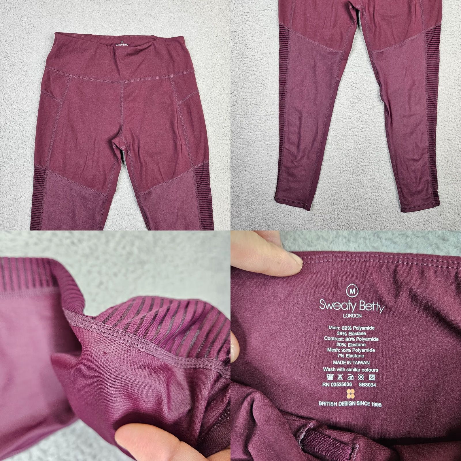 Sweaty Betty Sweaty Betty Leggings Women's High waisted Power 7/8 M Red Size M Regular Inseam 23.5 Straight Leg Activewear Pants Yoga Size 32" / US 10 / IT 46 - 8 Thumbnail