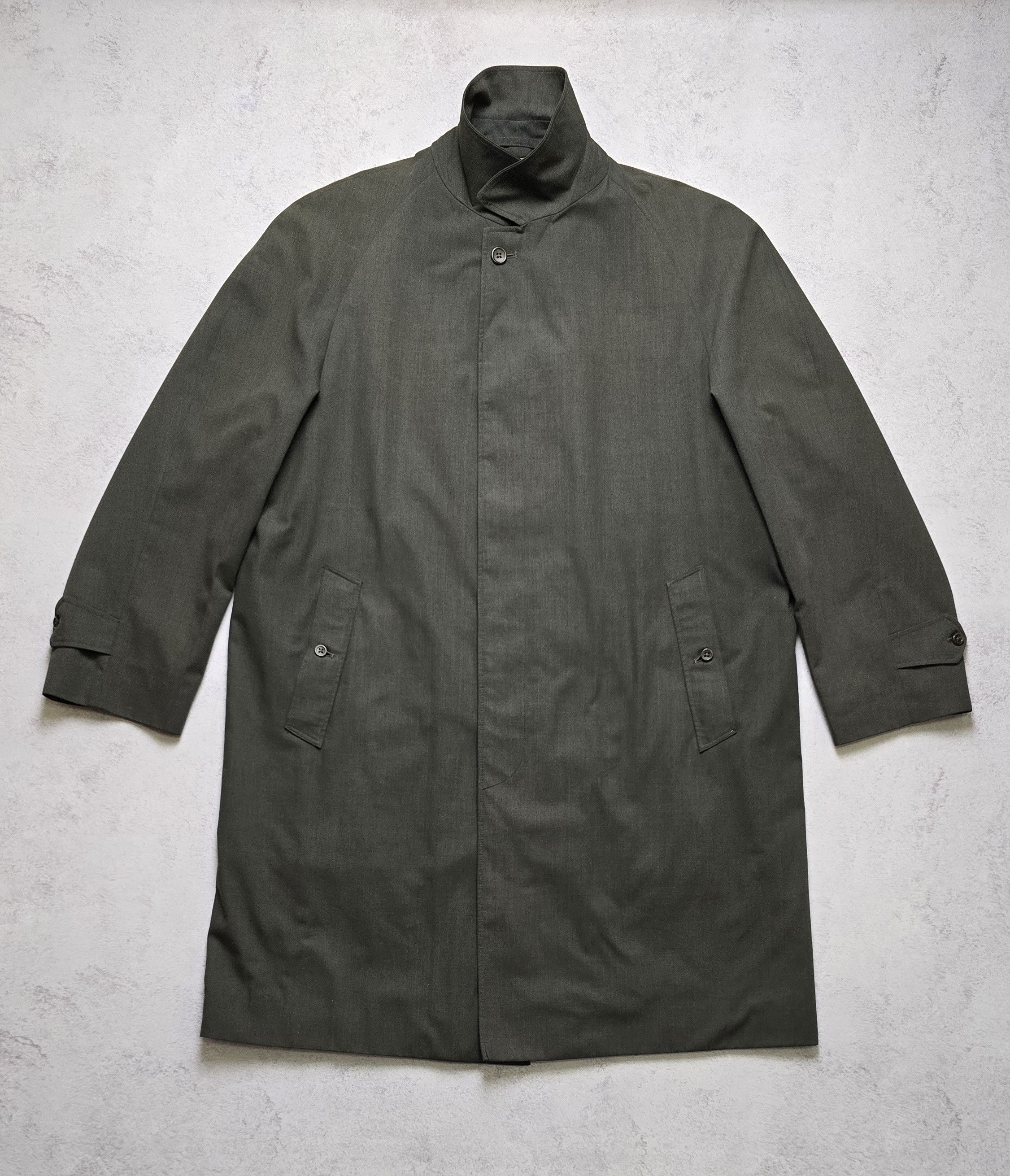 Burberry Vintage Burberrys Mac Coat Men’s 42R L Olive Green Balmacaan Size US L / EU 52-54 / 3 - 2 Thumbnail