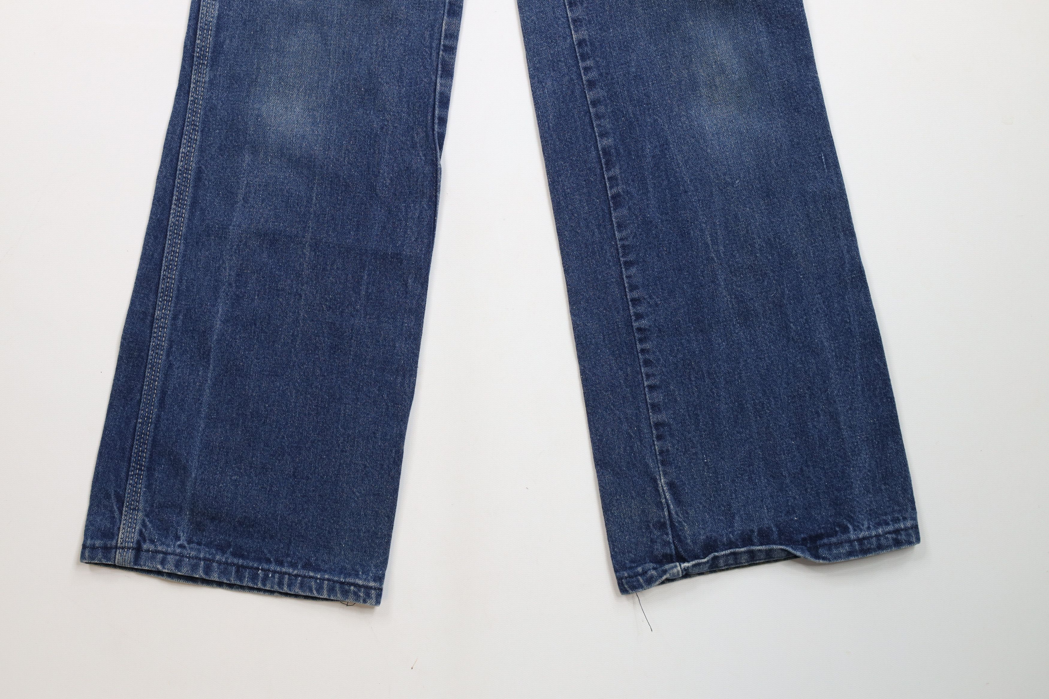 Vintage × Wrangler Vintage 70s Wrangler Flared Wide Leg Denim Jeans Blue USA Size 28" / US 6 / IT 42 - 4 Thumbnail