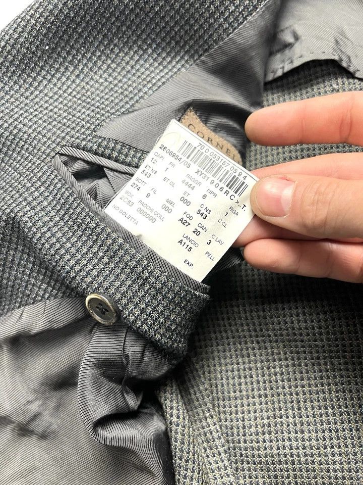 Corneliani Corneliani ID Tweed Blazer Dark Gray Slim Fit – Size 52R Size 52L - 12 Thumbnail