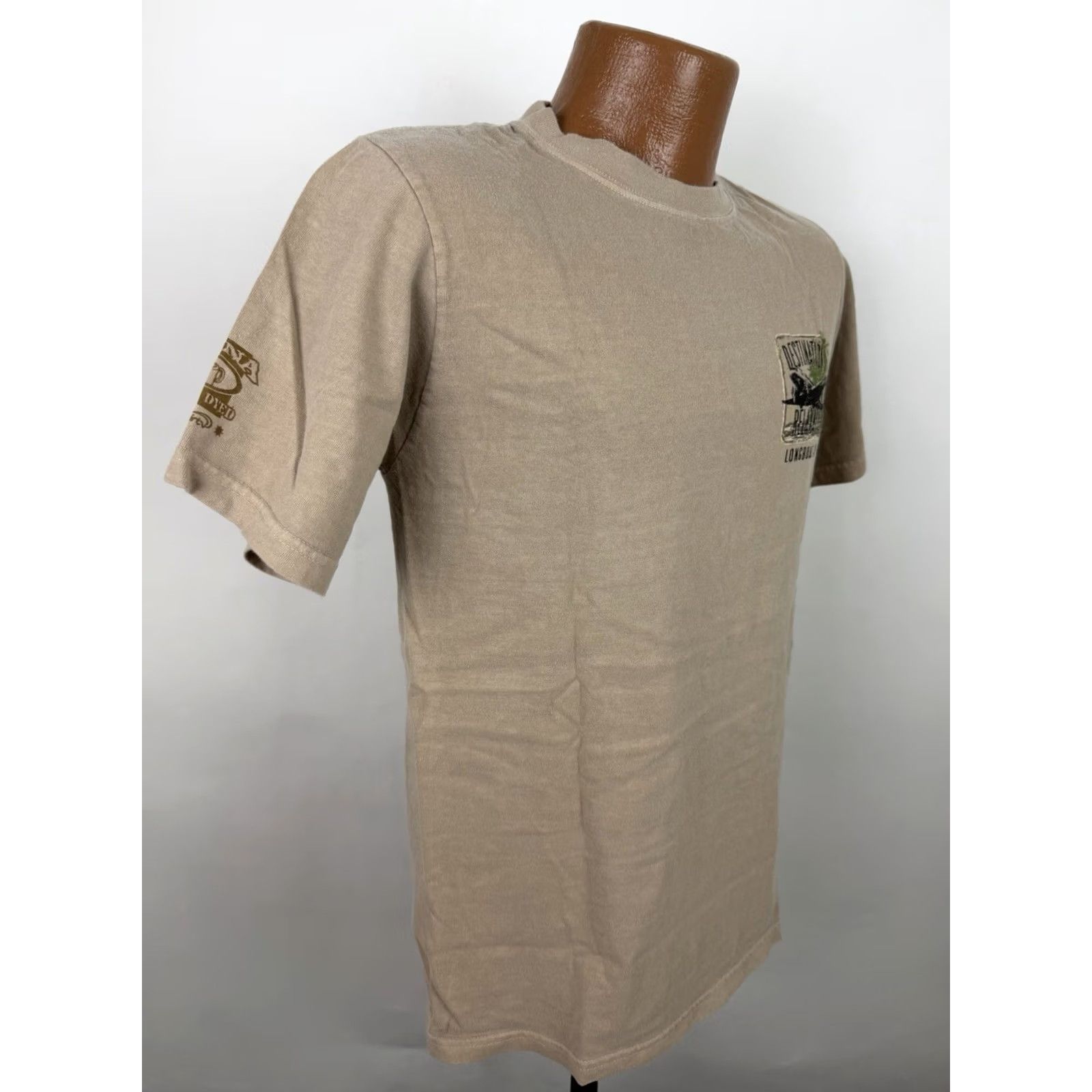 Vintage Crazy Shirts T-Shirt Mens Small Kona Coffee Dyed Shirt Hawaiian Graphic Print Shirt Hawaiian Mens Small Beige Size US S / EU 44-46 / 1 - 7 Thumbnail