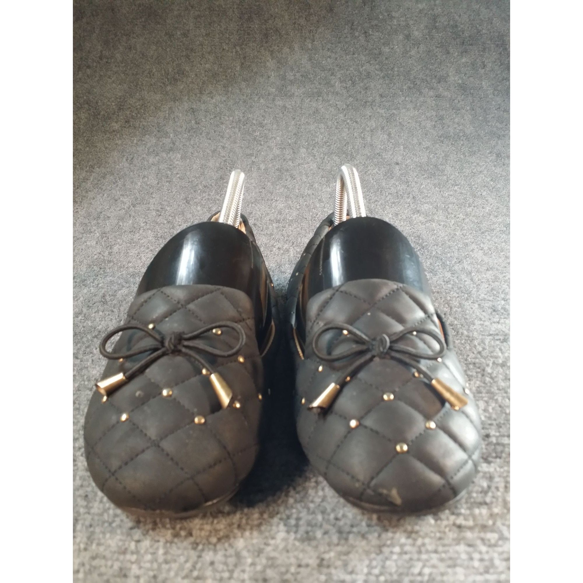 Seven 7 Seven 7 Quilted Stud Ballet Flats Women Sz 10 Black Bow Low Size US 10 / IT 40 - 3 Thumbnail
