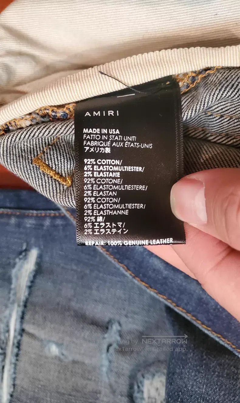 Amiri Amiri Classic heavily destroyed art patchwork blue jeans s Size US 32 / EU 48 - 4 Thumbnail