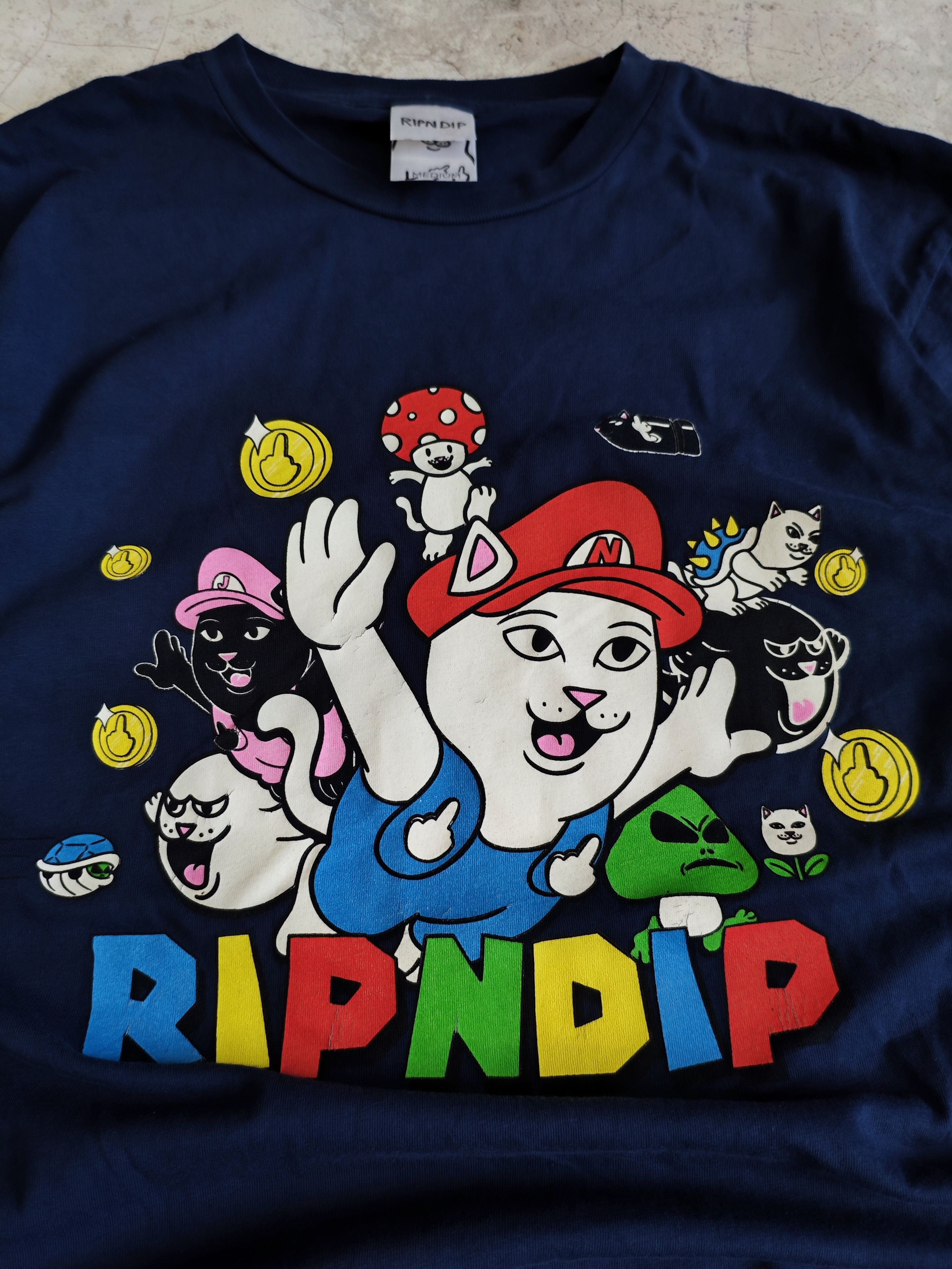 Band Tees × RIPNDIP Ripndip Super Mario T-shirt Hype Y2K Band Tees Size US M / EU 48-50 / 2 - 4 Thumbnail