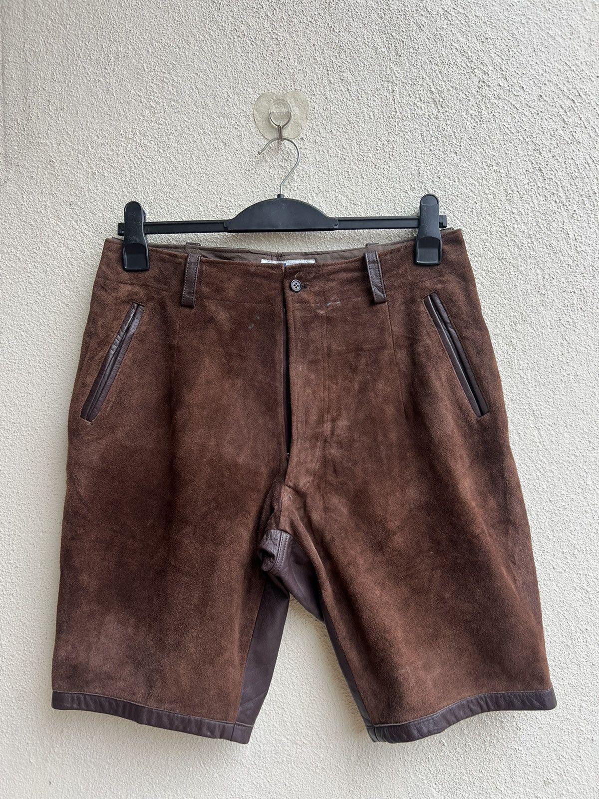Leather Vintage KNOT Japan Hybrid Suede Calf Leather Short Pant Size US 31 - 21 Thumbnail