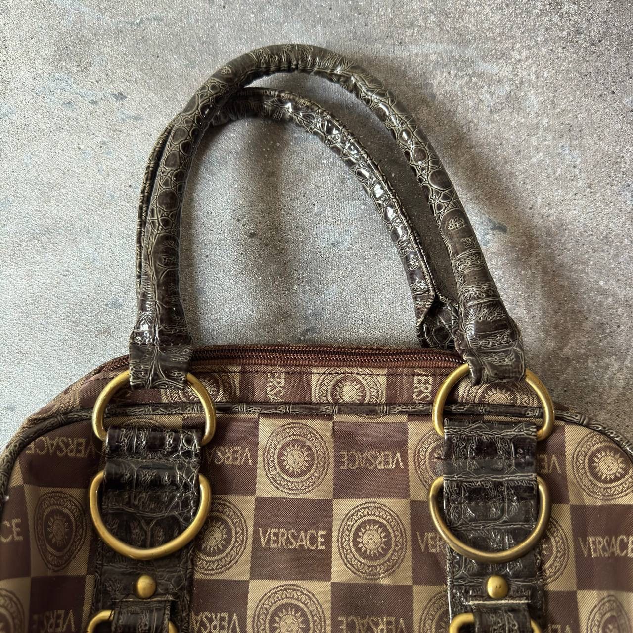 20471120 Amazing Vintage Monogram Y2K Handle Bag (like Versace) Size ONE SIZE - 5 Thumbnail