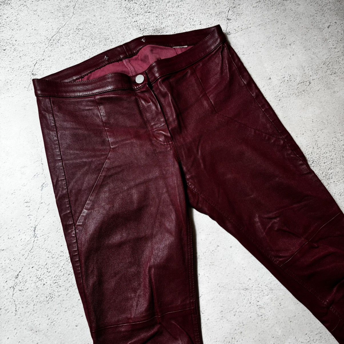 Japanese Brand vintage vampire red leather pants playboy carti style Size 26" / US 2 / IT 38 - 2 Thumbnail