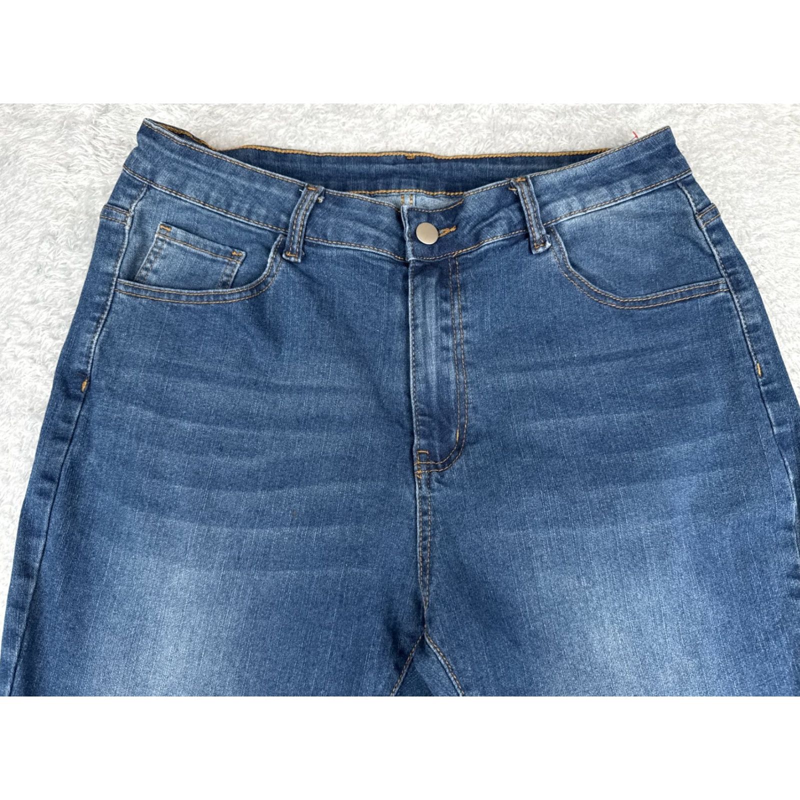 Shein Shein Jeans Women Extra Large Blue Denim Wide Flare High Rise Cotton 31x29 Size 40" / US 18 - 4 Thumbnail