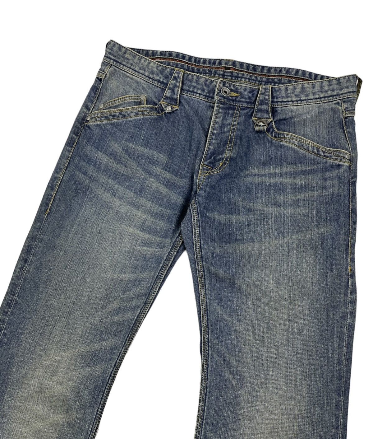 Hysteric Glamour Nicole Club For Men Japan Leather Pocket Flare Jeans Size US 34 / EU 50 - 6 Thumbnail