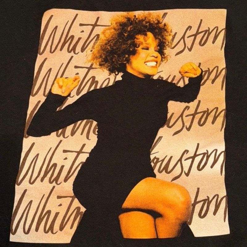 Other WHITNEY HOUSTON Crop Top Tee in Black Size XL / P2P 23” Size XL / US 12-14 / IT 48-50 - 2 Thumbnail