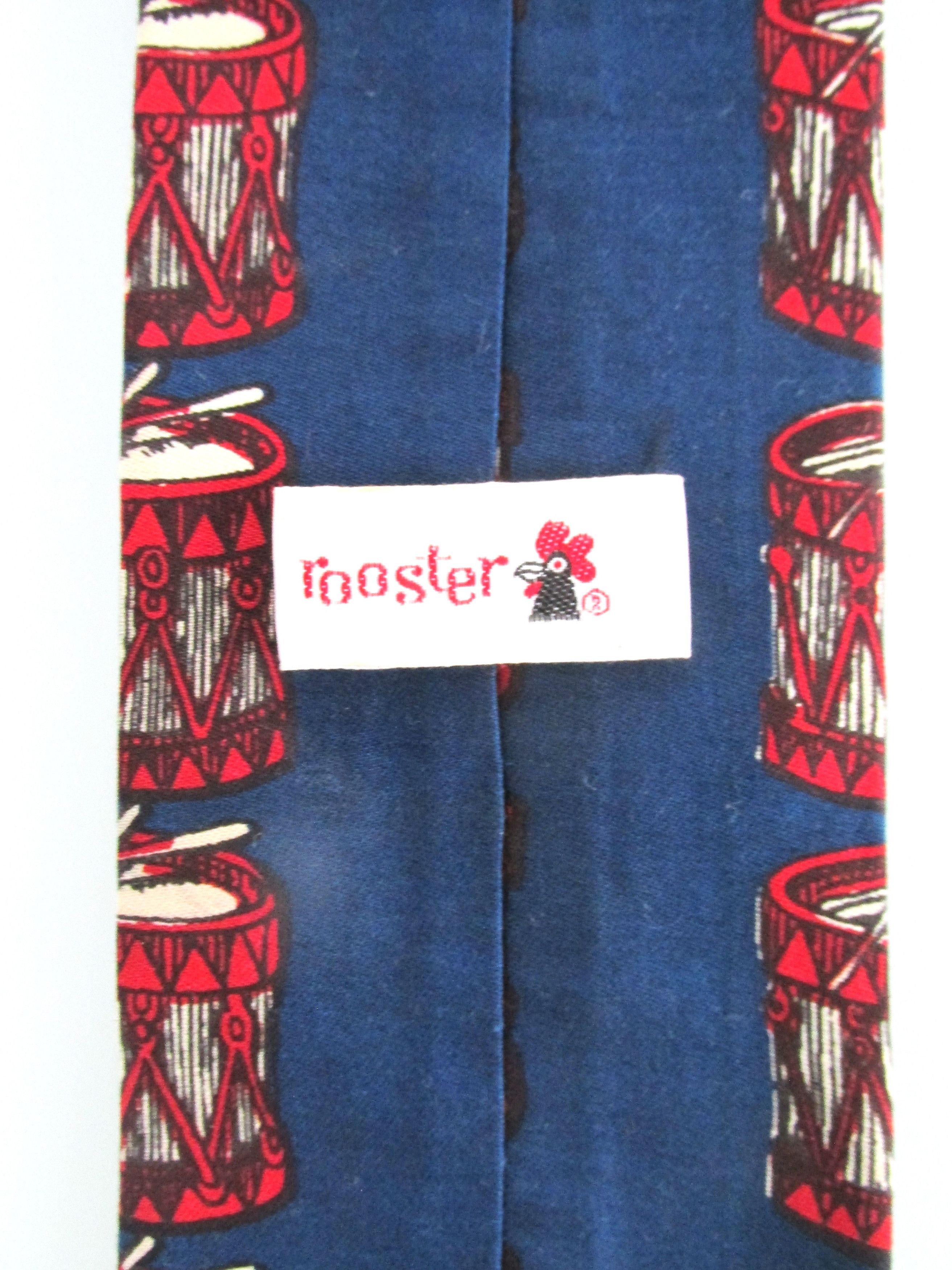 Vintage Rooster Vintage Men's Flat/Square End Cotton Tie Size ONE SIZE - 5 Thumbnail