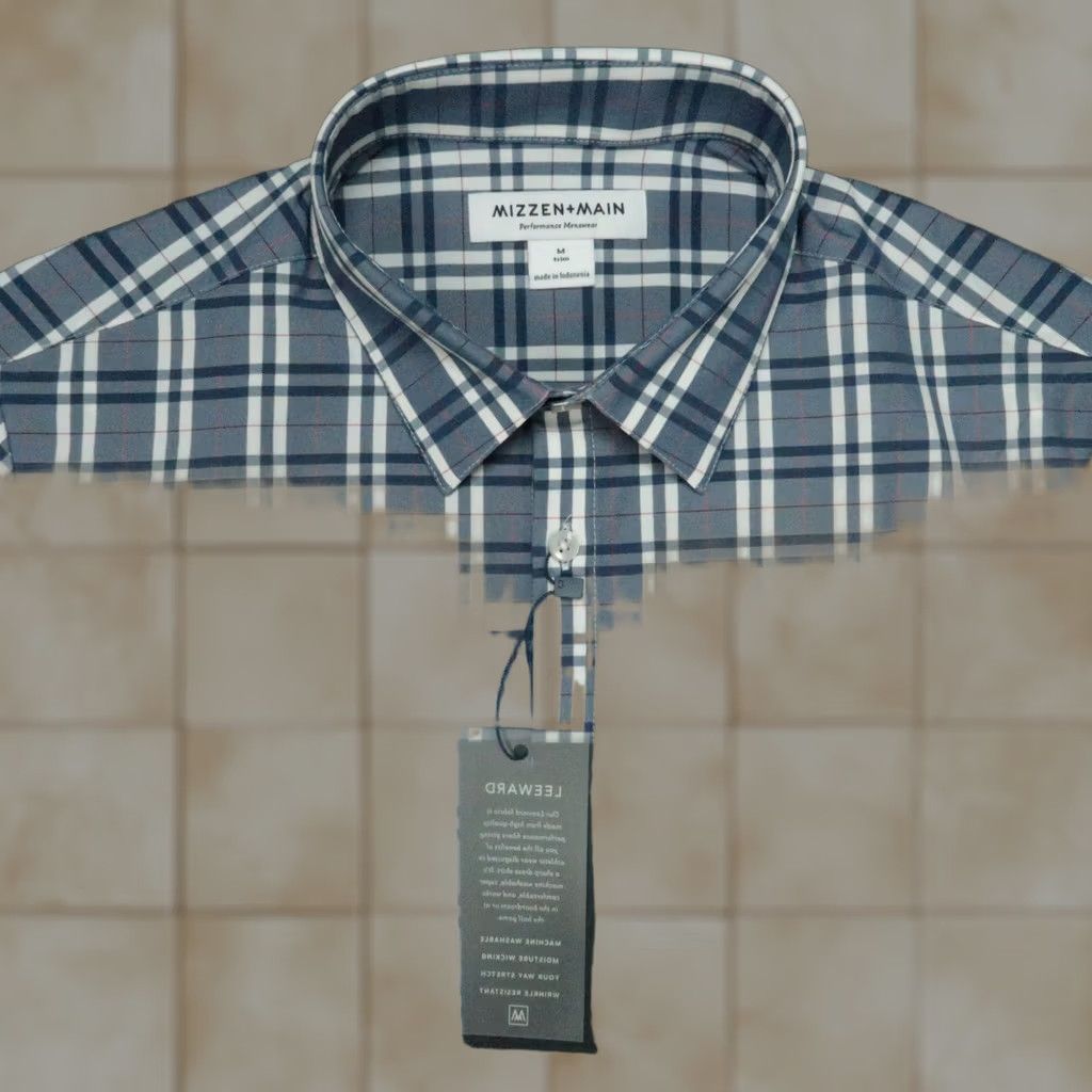Mizzen+Main Mizzen+Main Shirt Mens Medium Blue White Plaid Long Sleeve NWT Leeward Stretch Adjusted for Search Size US M / EU 48-50 / 2 - 1 Thumbnail