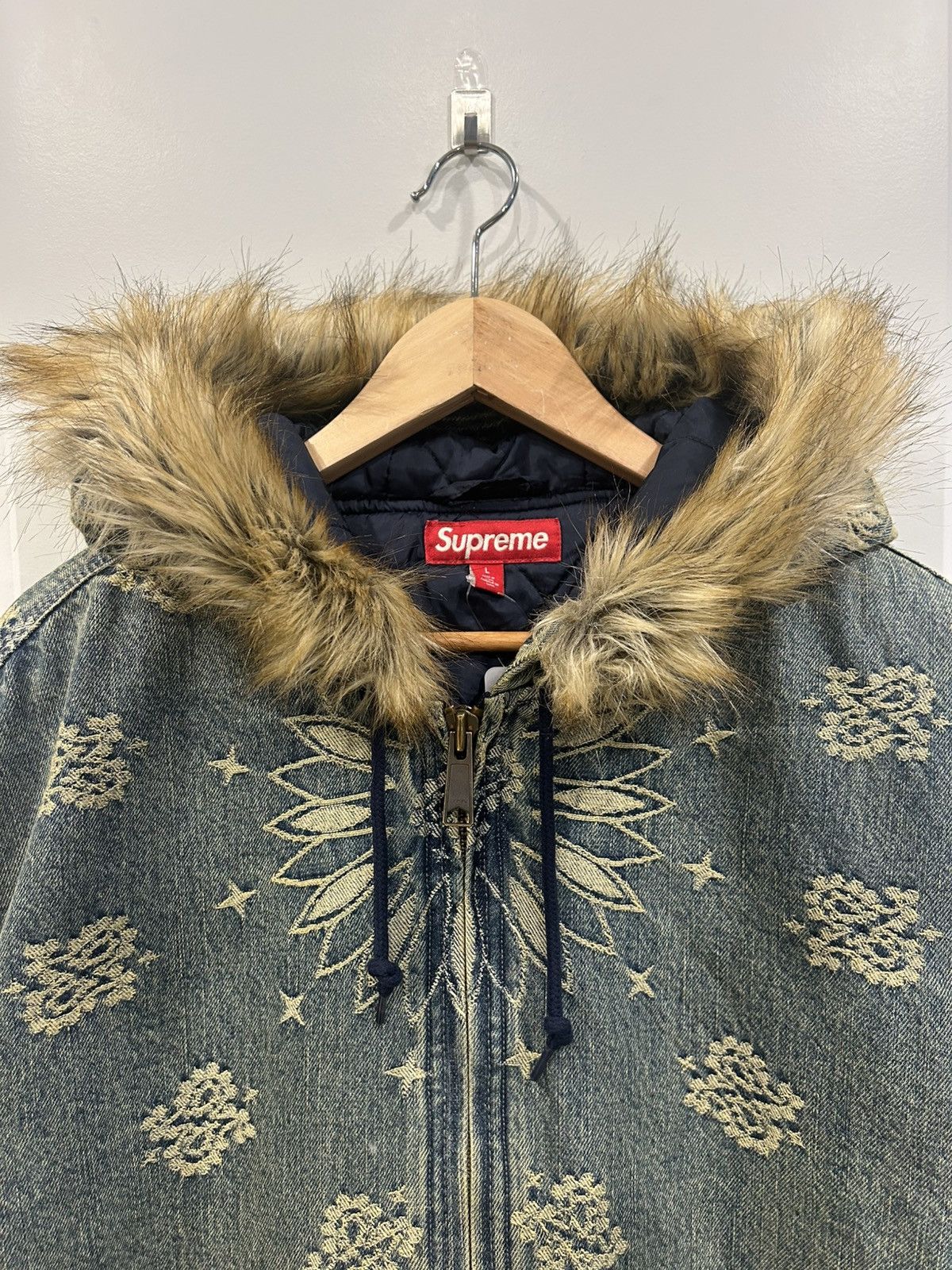 Supreme Supreme SS25 Bandana Jacquard Denim Hooded Work Jacket Size US L / EU 52-54 / 3 - 11 Thumbnail