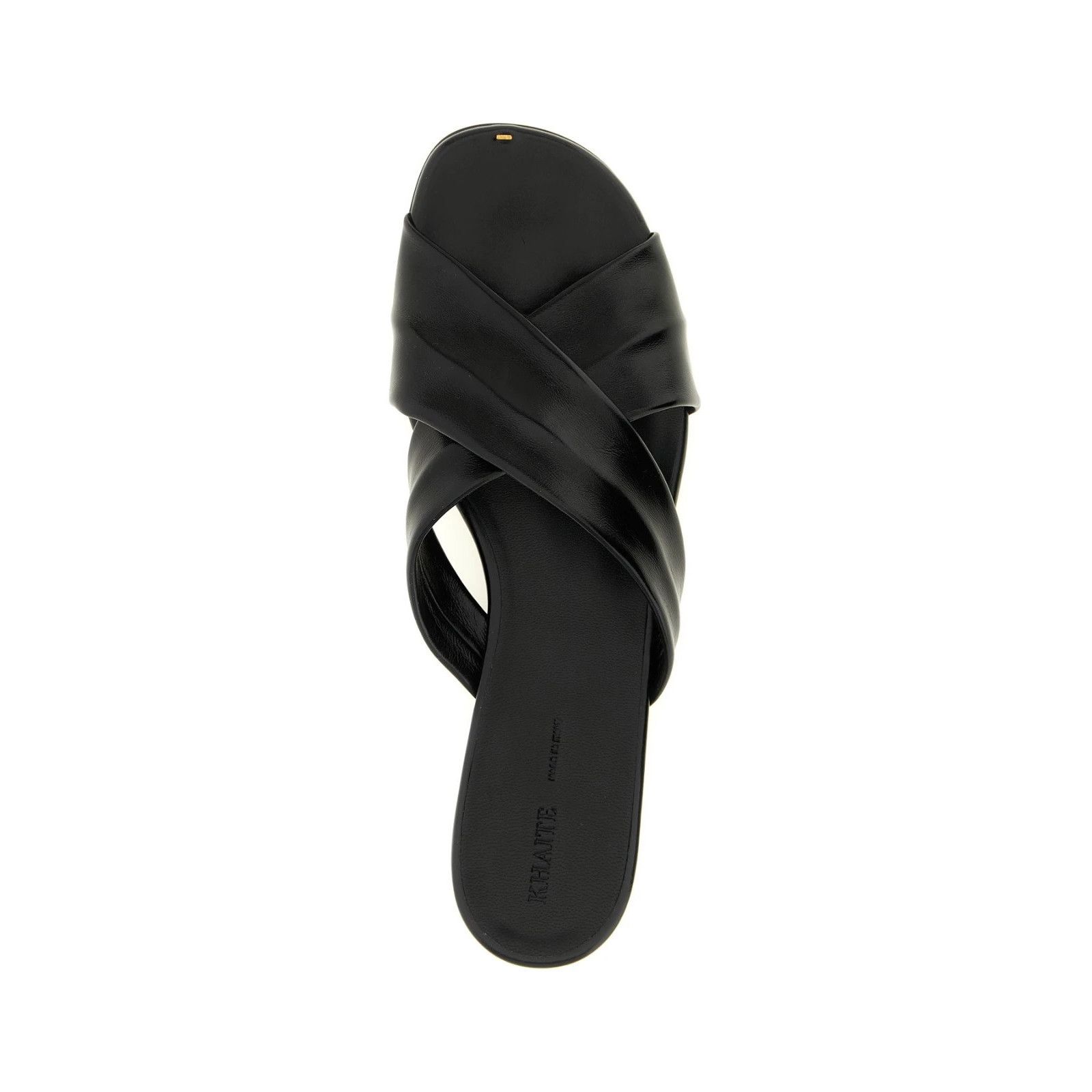 KHAITE Liria Black Leather Sandals New/Authentic (Women's si