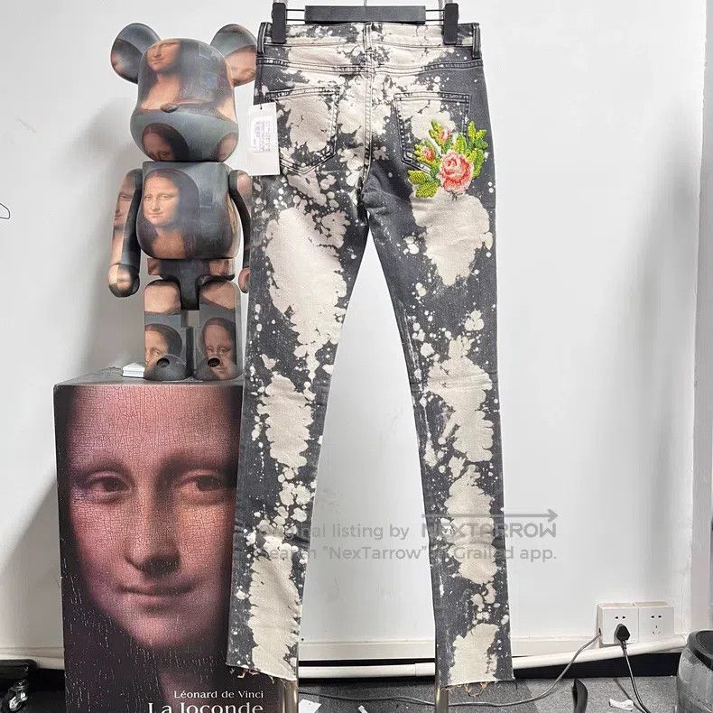 Gucci Gucci Tie-dyed embroidered jeans Size US 26 / EU 42 - 2 Thumbnail