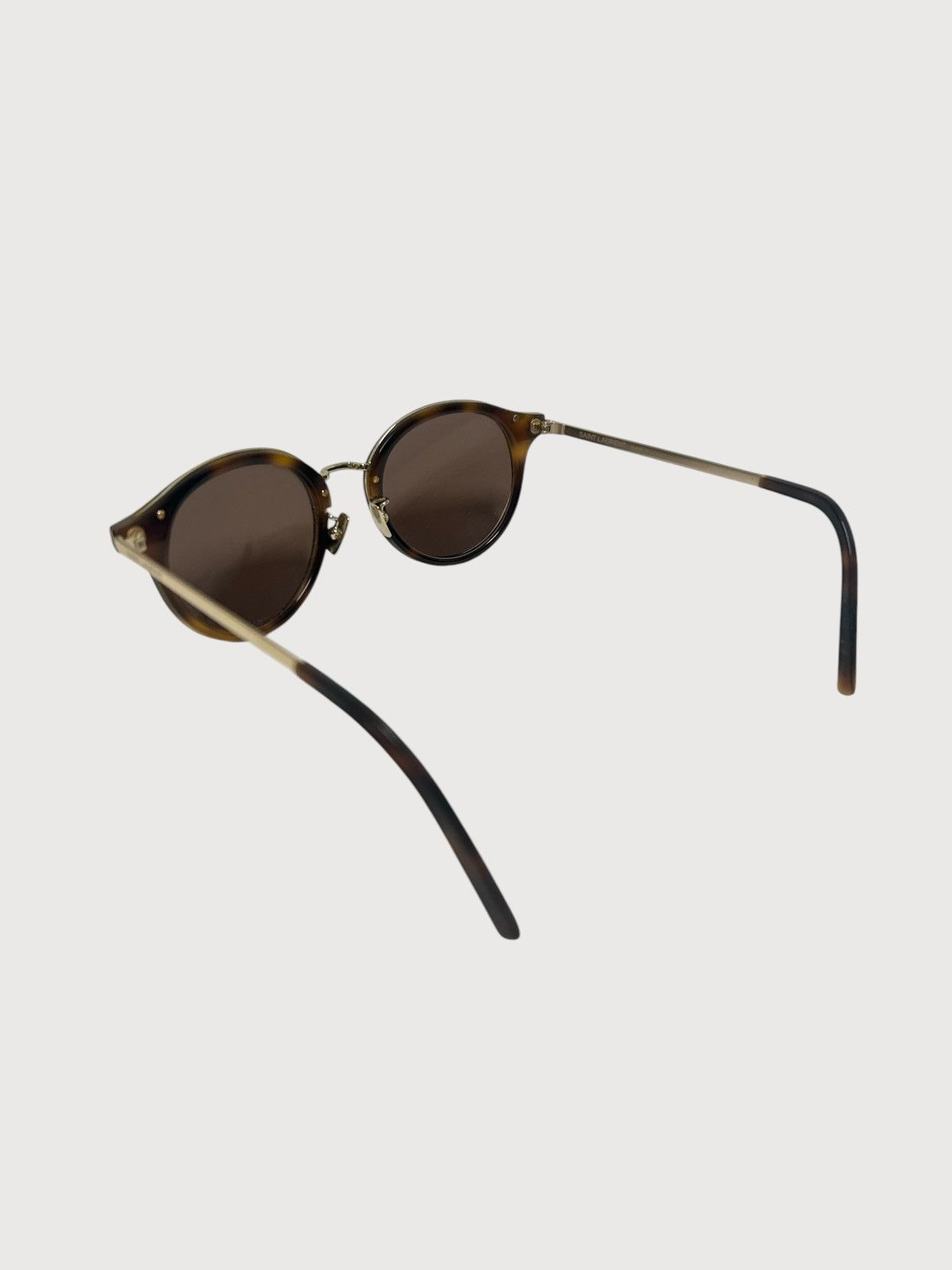 Saint Laurent Paris FW2014 SL57 Havana Round Sunglasses Size ONE SIZE - 2 Thumbnail