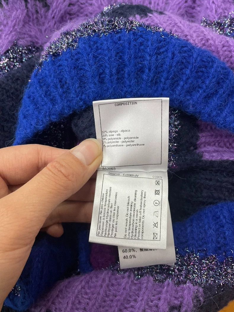 Chanel Chanel 22A purple and blue color-blocked alpaca sweater Size XXS / US 00 / IT 34 - 7 Thumbnail