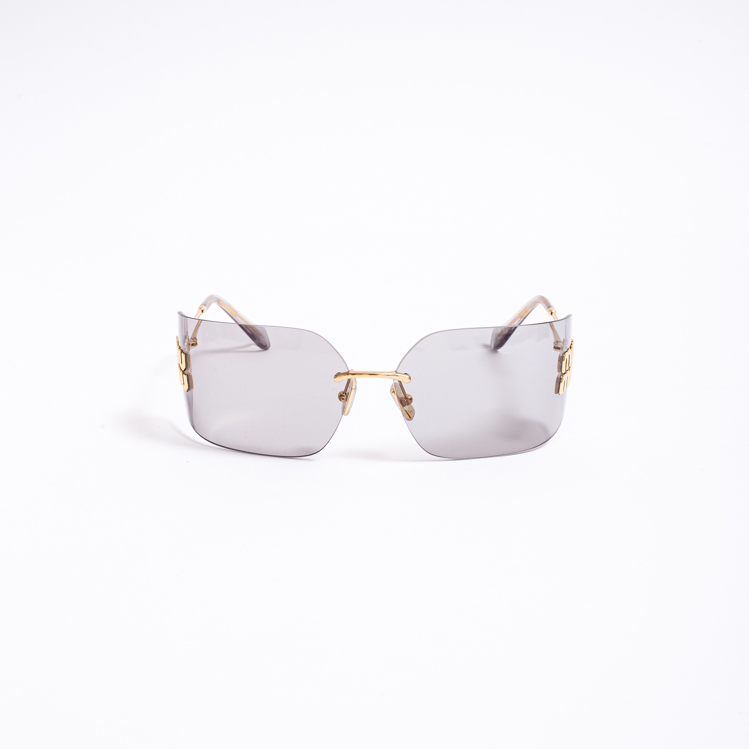 Miu Miu MIU MIU MU 54YS 5AK30B Sunglasses LIGHT GREY Size ONE SIZE - 3 Thumbnail