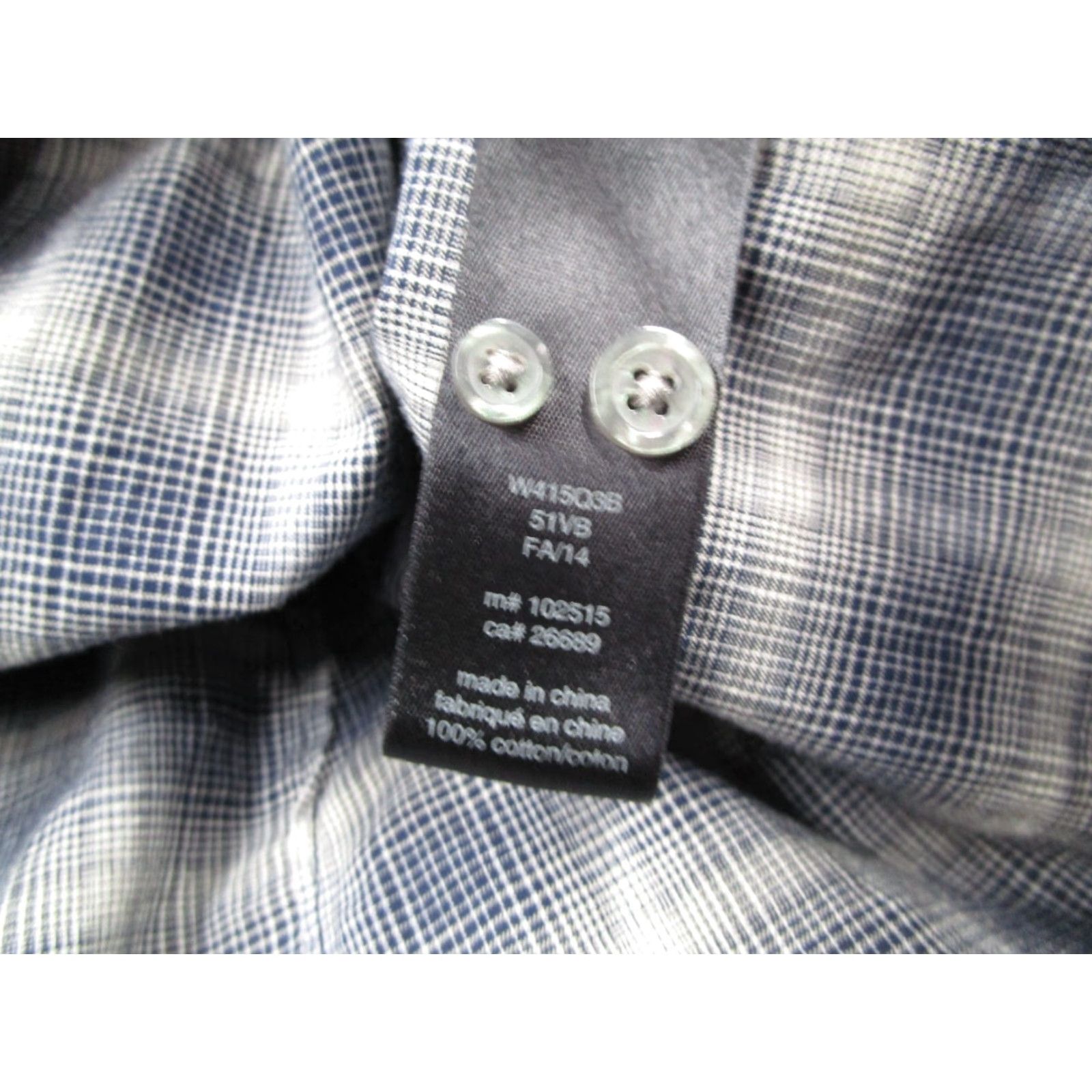 John Varvatos VINTAGE John Varvatos Star USA Shirt Men XL Blue Geometric Button Up Long Sleeve Casual Size US XL / EU 56 / 4 - 5 Thumbnail