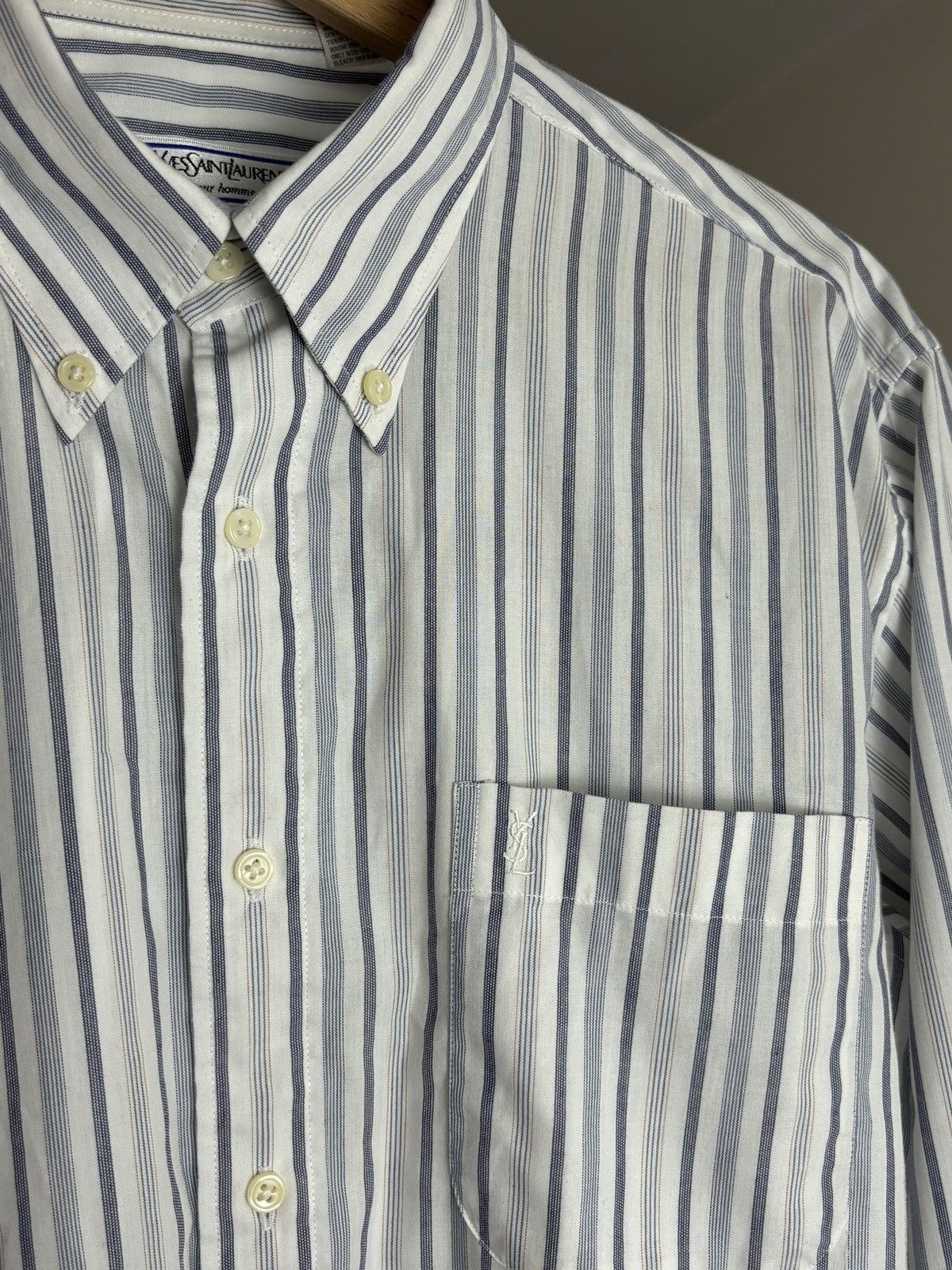 Yves Saint Laurent Yves Saint Laurent Vintage Striped Shirt Size US M / EU 48-50 / 2 - 3 Thumbnail