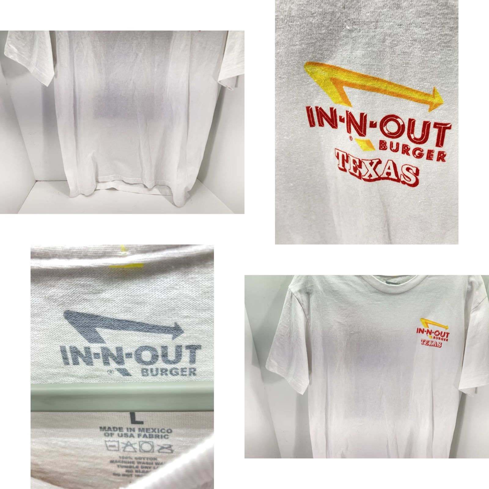 Vintage In-N-Out Burger Texas Shirt Women L White Short Sleeve Graphic Print Crew Neck Shirt Womens Size L / US 10 / IT 46 - 8 Thumbnail