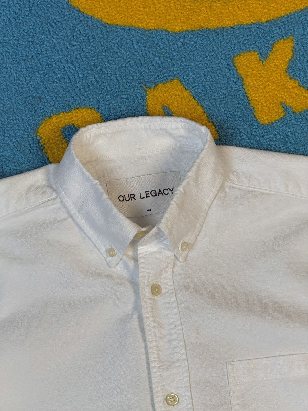 Our Legacy Our Legacy Oxford Buttons Up White Shirt Size US M / EU 48-50 / 2 - 10 Thumbnail