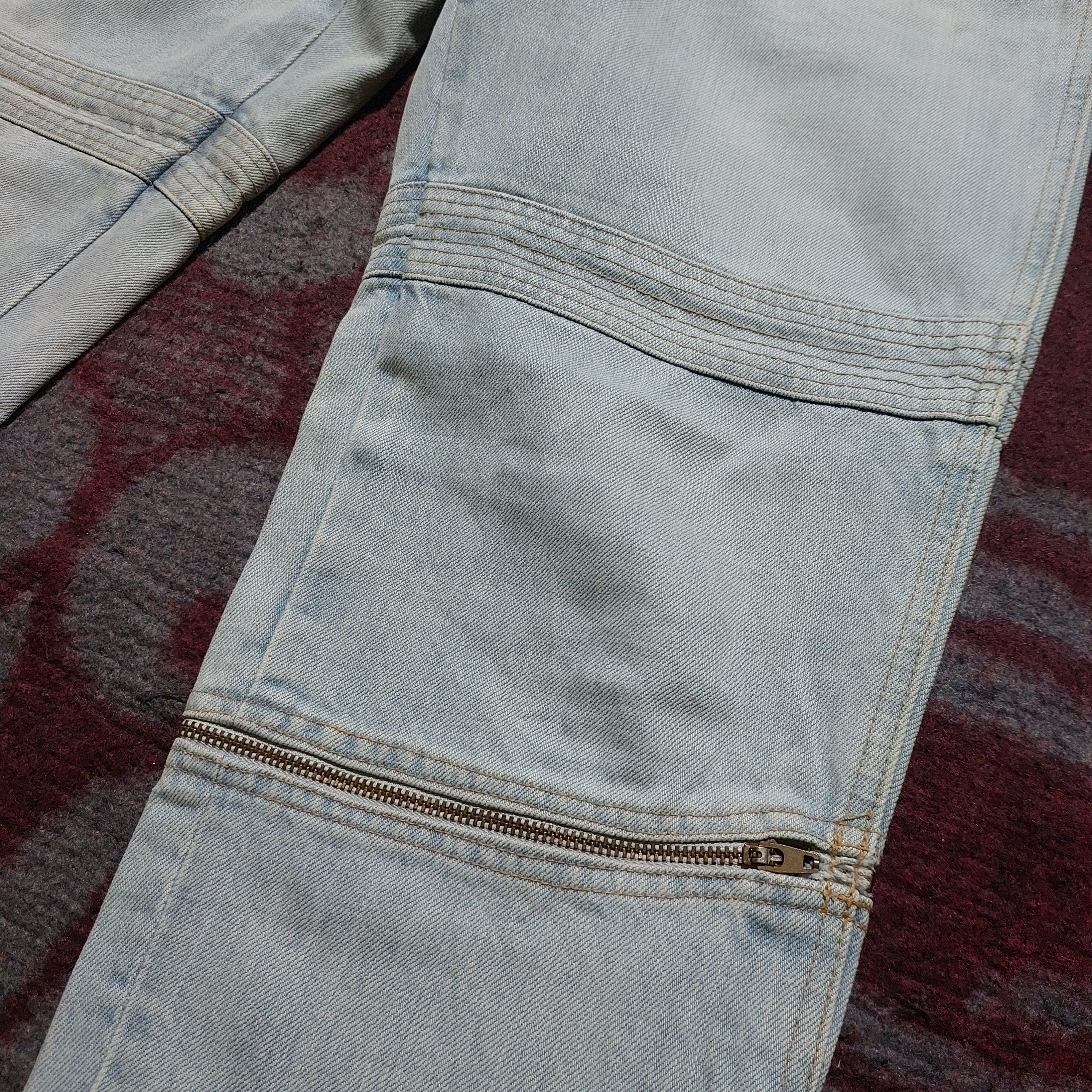 Issey Miyake Tsumori Chisato japan blue jeans open zipper bottom side Size US 32 / EU 48 - 6 Thumbnail
