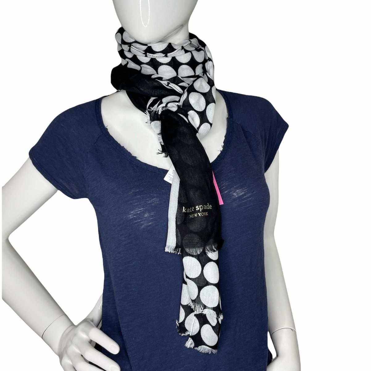 Kate Spade Kate Spade dance floor oblong scarf Black and White Size ONE SIZE - 1 Thumbnail