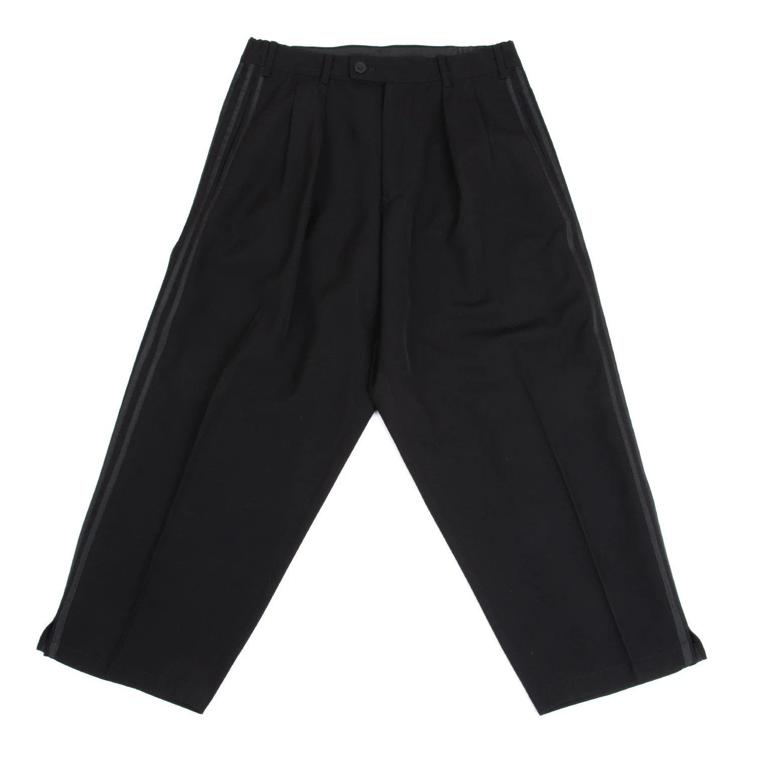 Yohji Yamamoto Yohji Yamamoto Three-Line Tap Pants Black Size US 30 / EU 46 - 1 Thumbnail