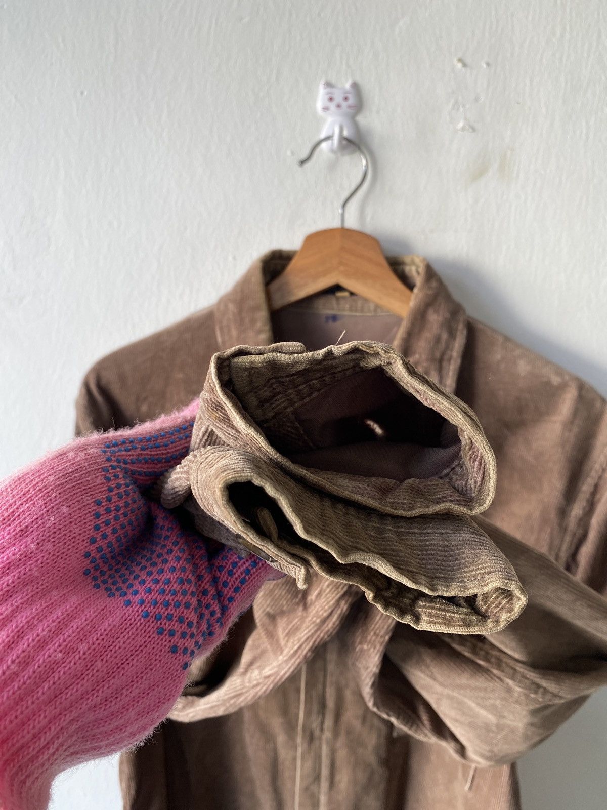 Issey Miyake 1990s - Tete Homme By Issey Miyake Corduroy Zipper Shirt Size US L / EU 52-54 / 3 - 8 Thumbnail