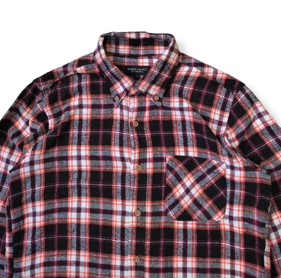 Japanese Brand × Kansai Yamamoto Kansai Yamamoto Plaid Longsleeve Shirt Size US M / EU 48-50 / 2 - 2 Thumbnail