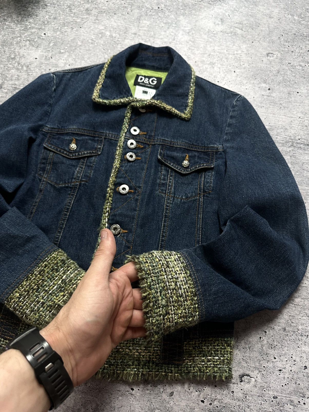 Dolce & Gabbana Vintage Dolce Gabbana Denim Wool Insert D&G Jacket Size XS / US 0-2 / IT 36-38 - 5 Thumbnail