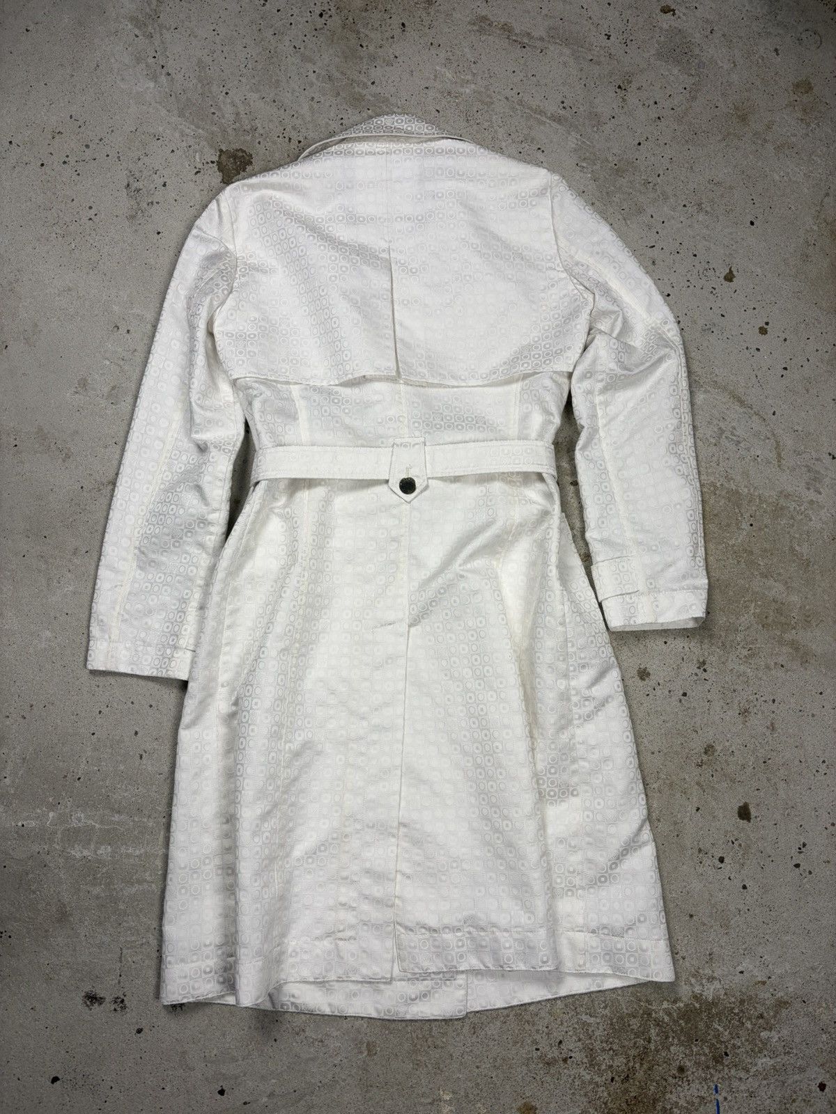 Versace 2000s Gianni Versace Double Breasted Trench Coat Jacquard Size M / US 6-8 / IT 42-44 - 2 Thumbnail