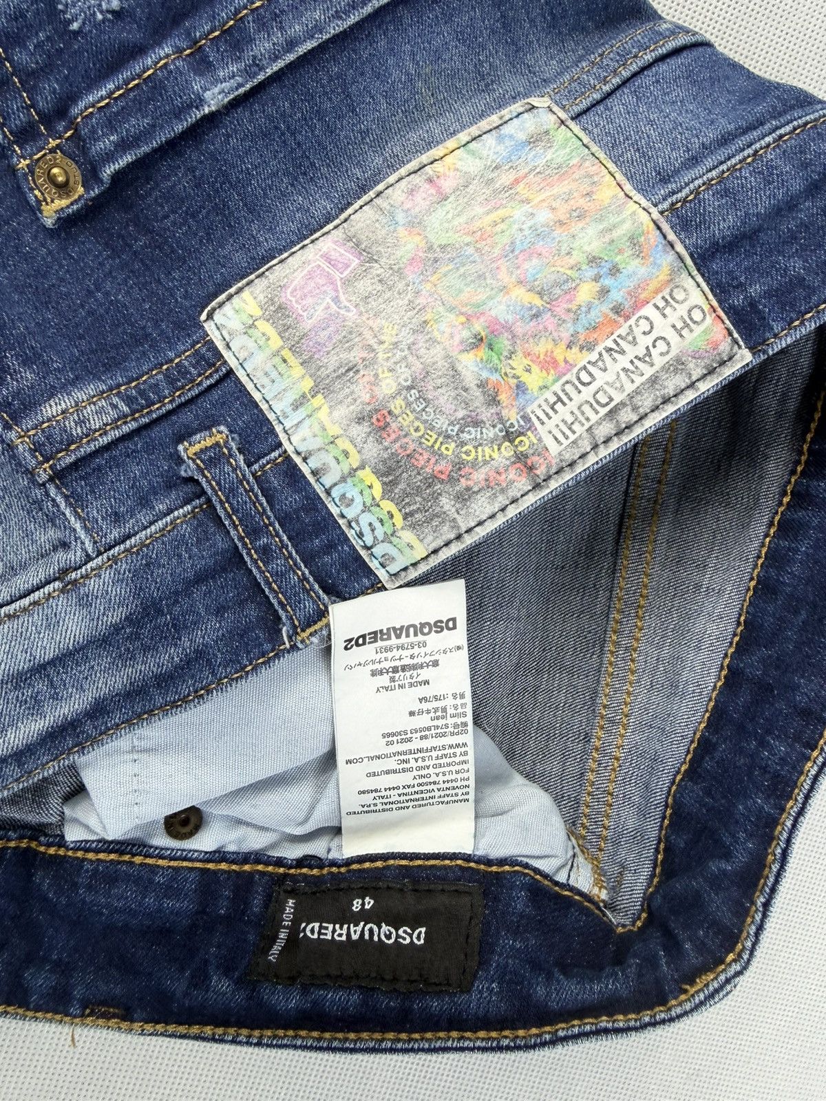 Dsquared2 Dsquared2 Blue Denim Pants with Rips Size US 32 / EU 48 - 4 Thumbnail