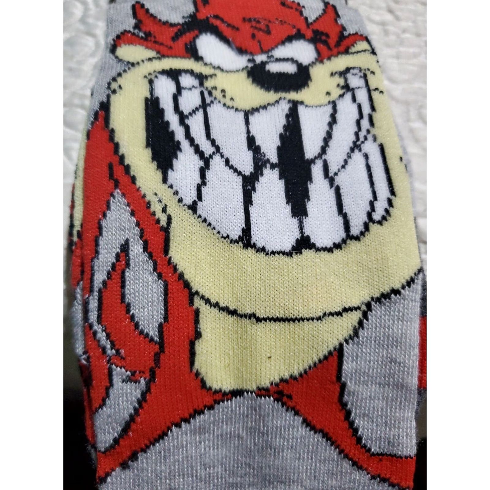 Vintage Looney Tunes Taz & Many Faces of TAZ Novelty Crew Socks 2 Pair SZ 6-12 Size ONE SIZE - 3 Thumbnail