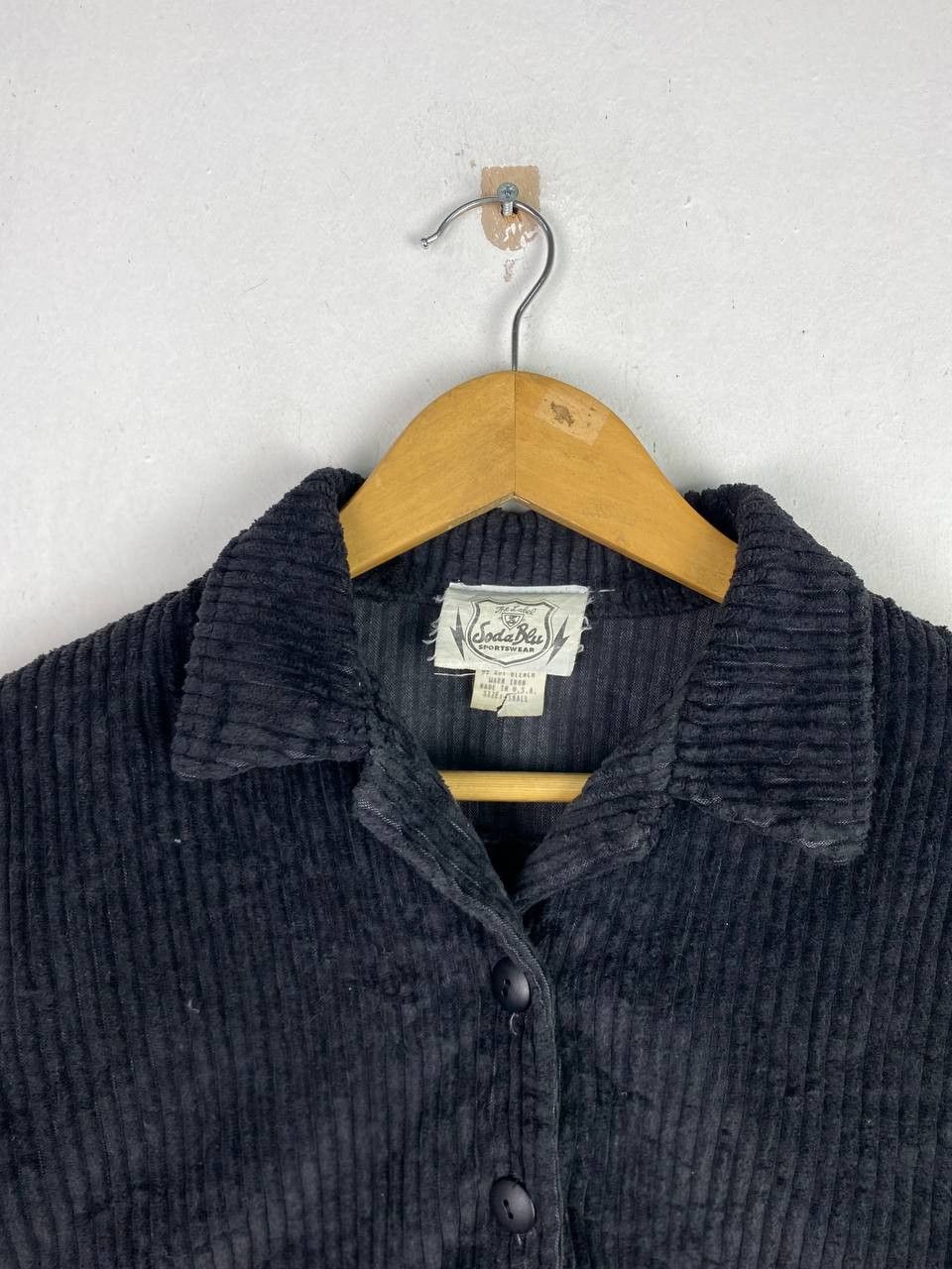 Vintage vintage soda blu corduroy crop top jacket made in usa Size S / US 4 / IT 40 - 2 Thumbnail