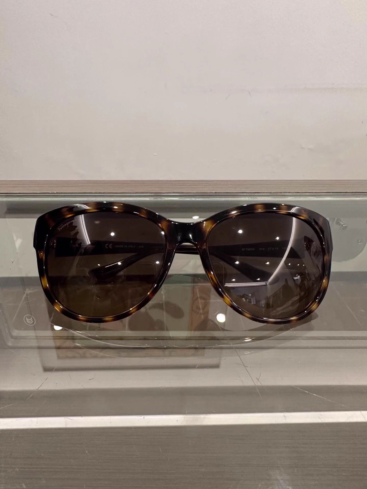 Salvatore Ferragamo Ferragamo Amber Sunglasses Side Metal Cutout Logo Size ONE SIZE - 2 Thumbnail
