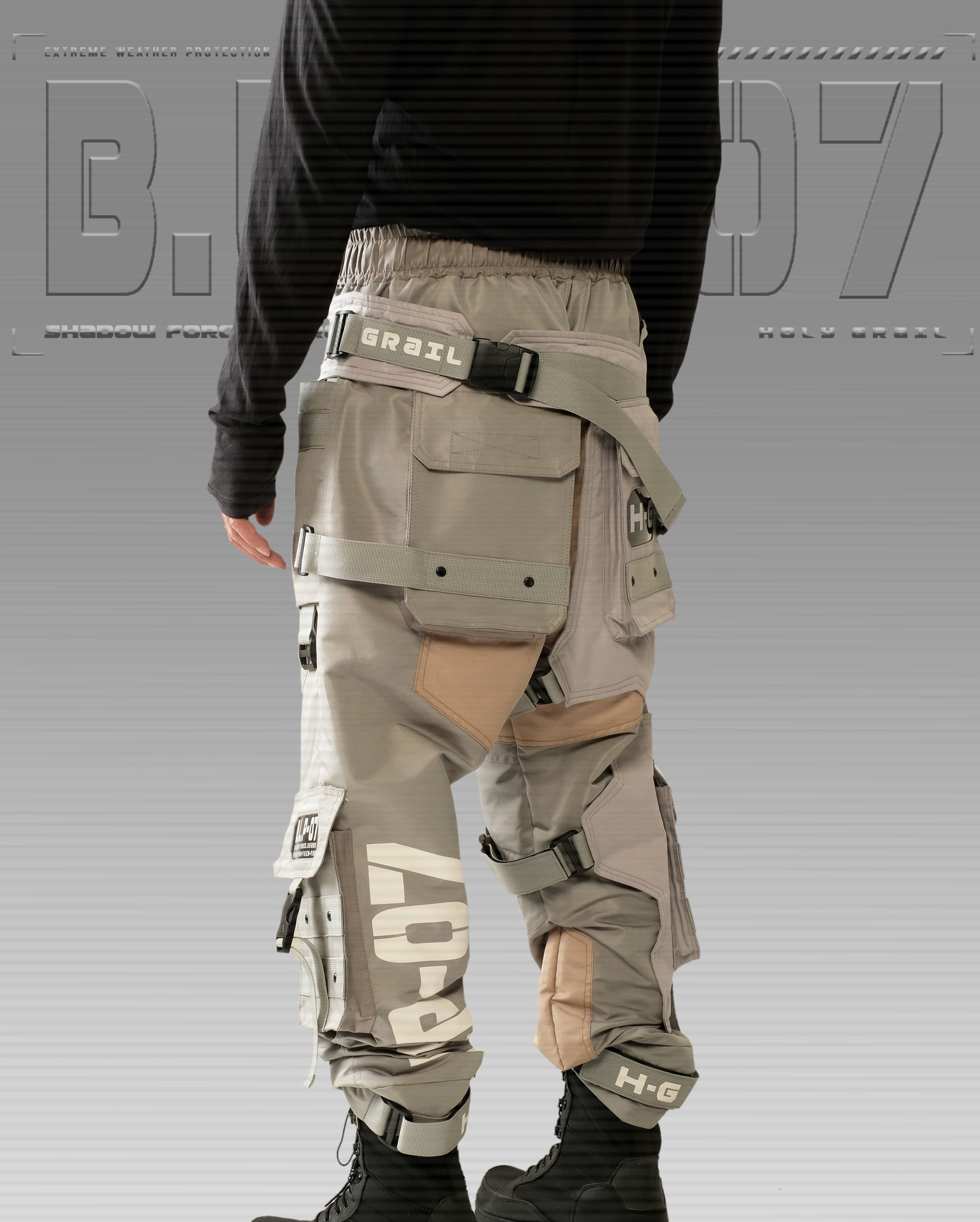 Hi Tec H-G PRO-TECH-TOR "SHADOW FORCE" TECHWEAR CYBERPUNK HOLYGRAIL Size US 34 / EU 50 - 7 Thumbnail