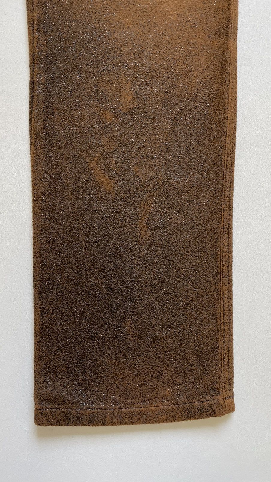 Maison Margiela Early 2000s Cracked Leather Effect Utility Trousers Size US 34 / EU 50 - 13 Thumbnail