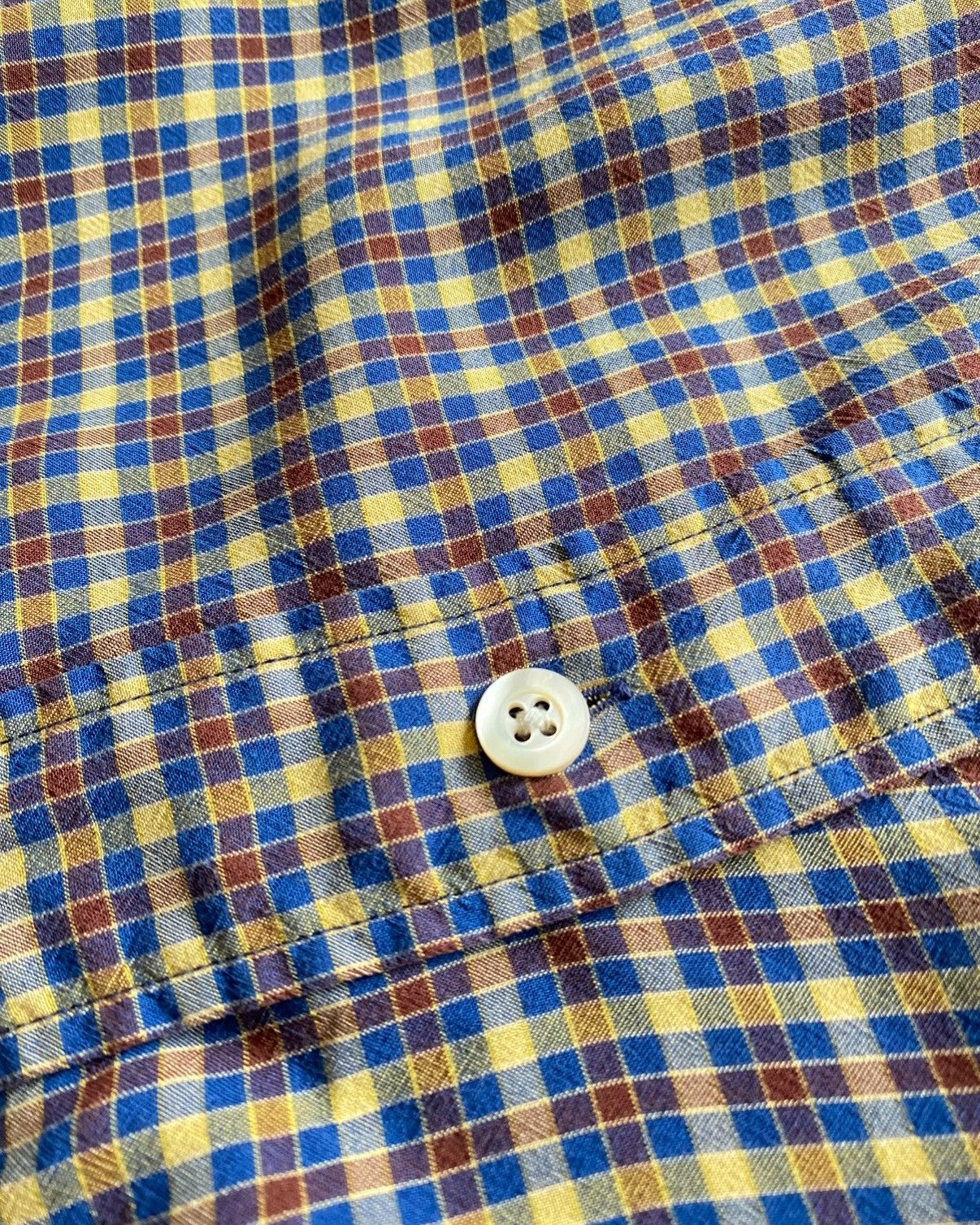Saint Laurent Paris Saint Laurent jeans vintage checkered long sleeve shirt Size US XL / EU 56 / 4 - 6 Thumbnail
