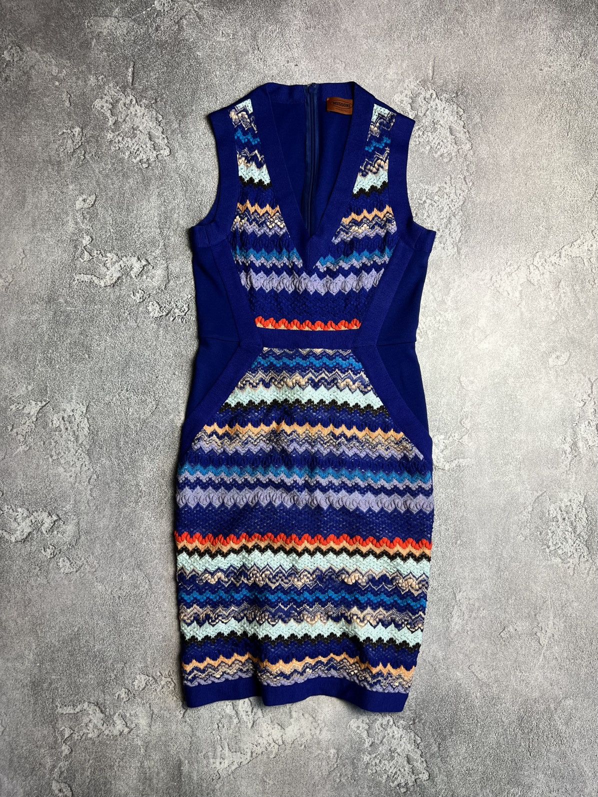 Missoni Missoni Orange Label Sleeveless Multicolor Knit Mock Dress Size M / US 6-8 / IT 42-44 - 1 Thumbnail
