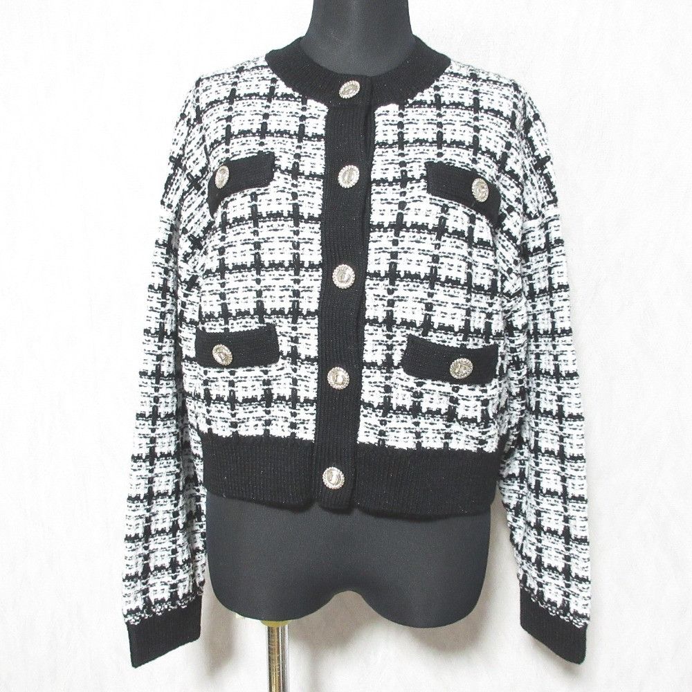Other Other Diagram Check Crew Knit Cardigan Others Tops 0323453116 DUTY FREE for USA Size ONE SIZE - 1 Thumbnail
