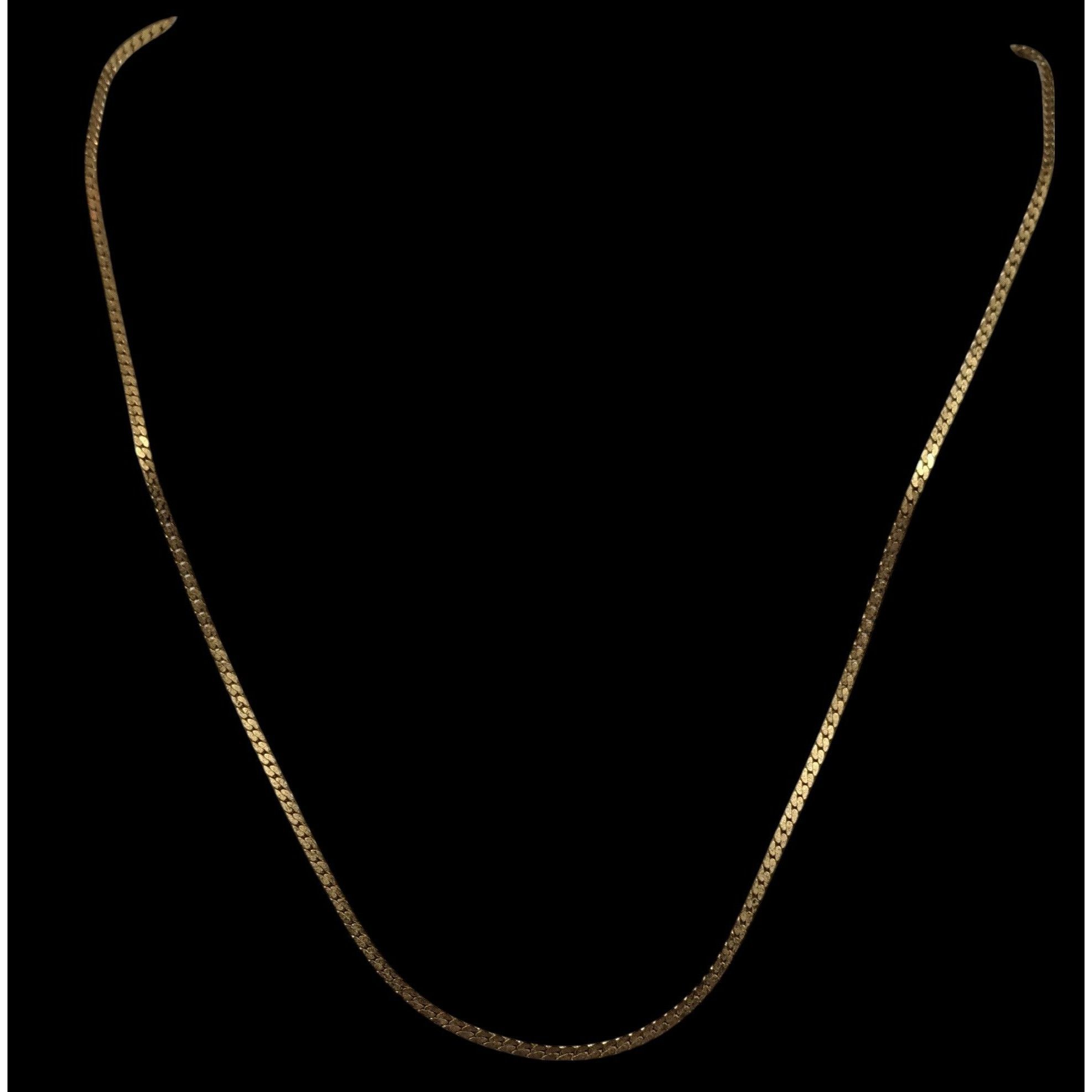 Other Elegant Classic Gold Tone Herringbone Chain Necklace Size ONE SIZE - 4 Thumbnail
