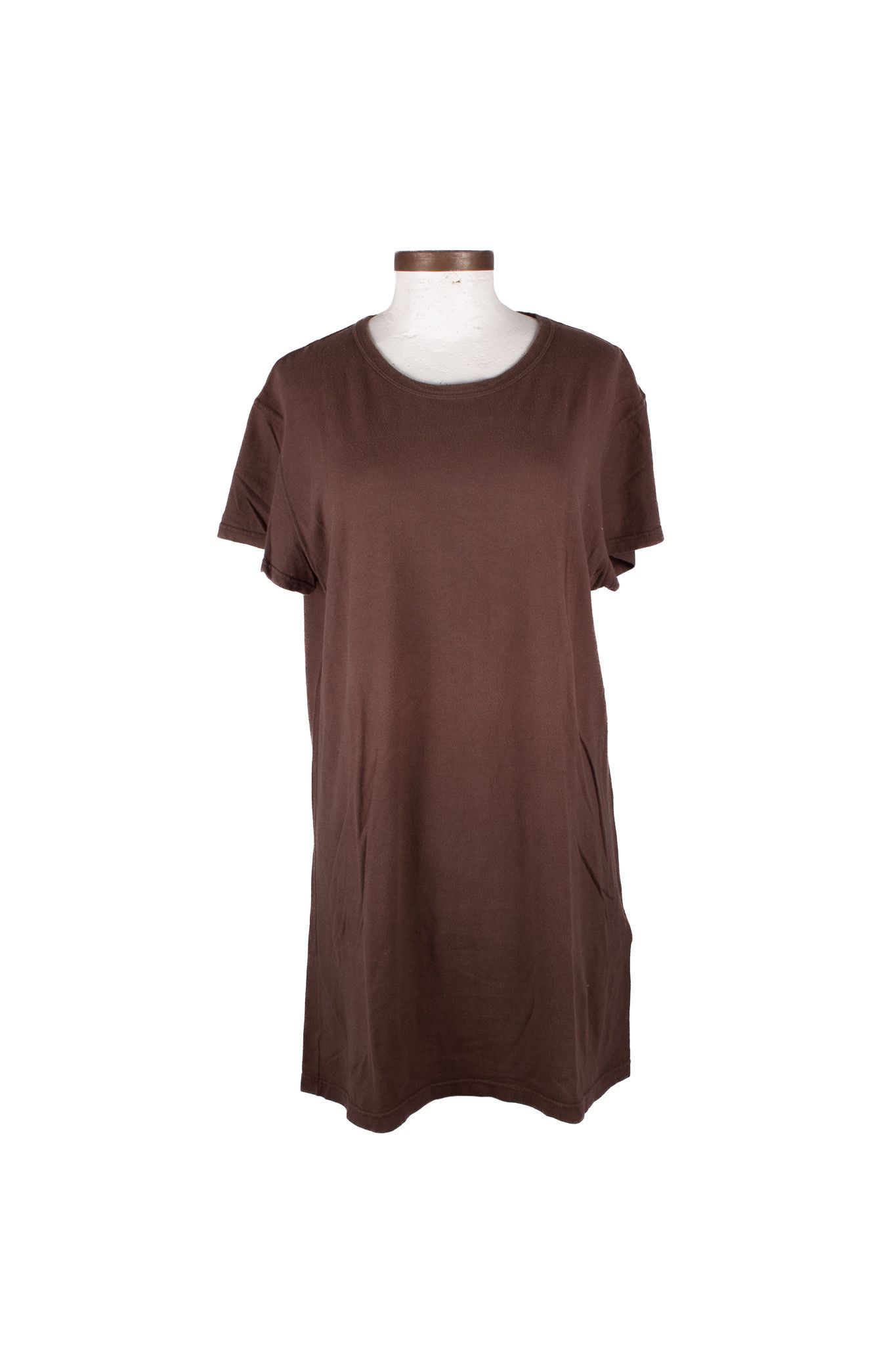 image of Ann Demeulemeester Brown Cotton Short Sleeve Long T-Shirt, Men's (Size Small)