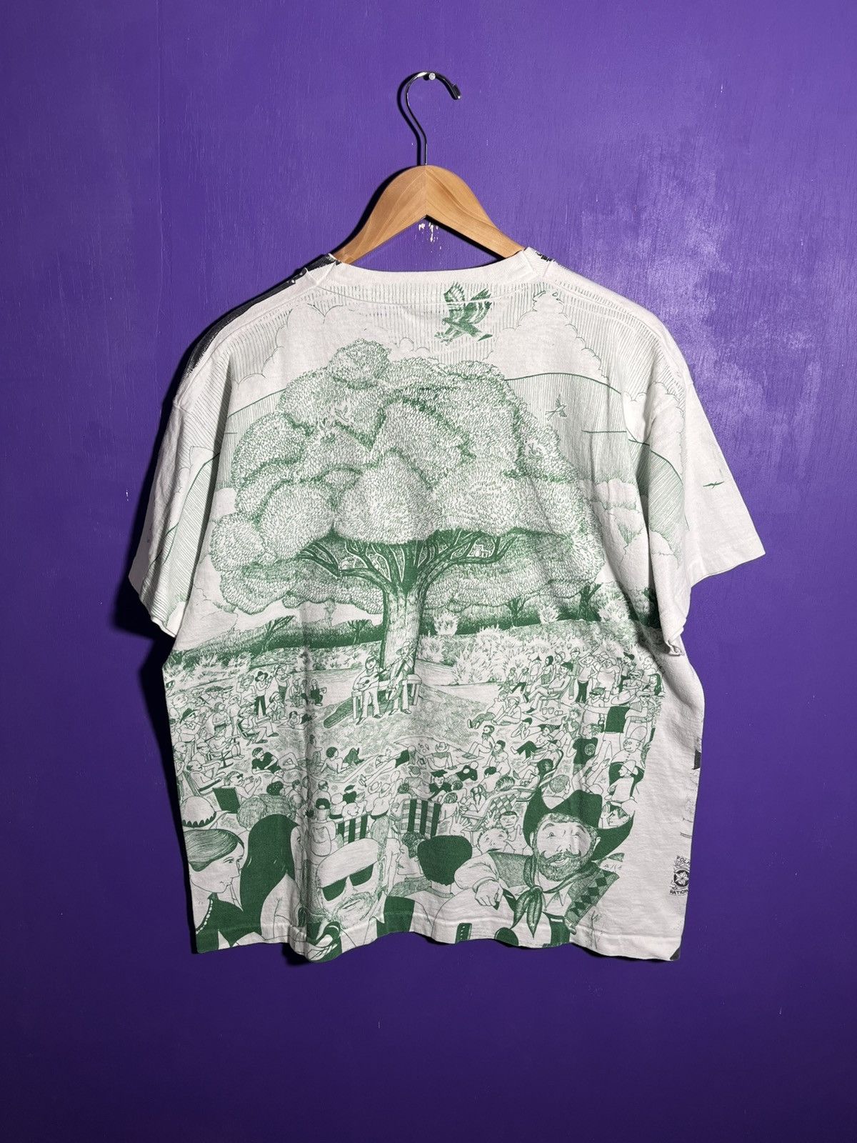 Vintage Vintage 90s Kerville folk festival art AOP t-shirt Size US XL / EU 56 / 4 - 2 Thumbnail