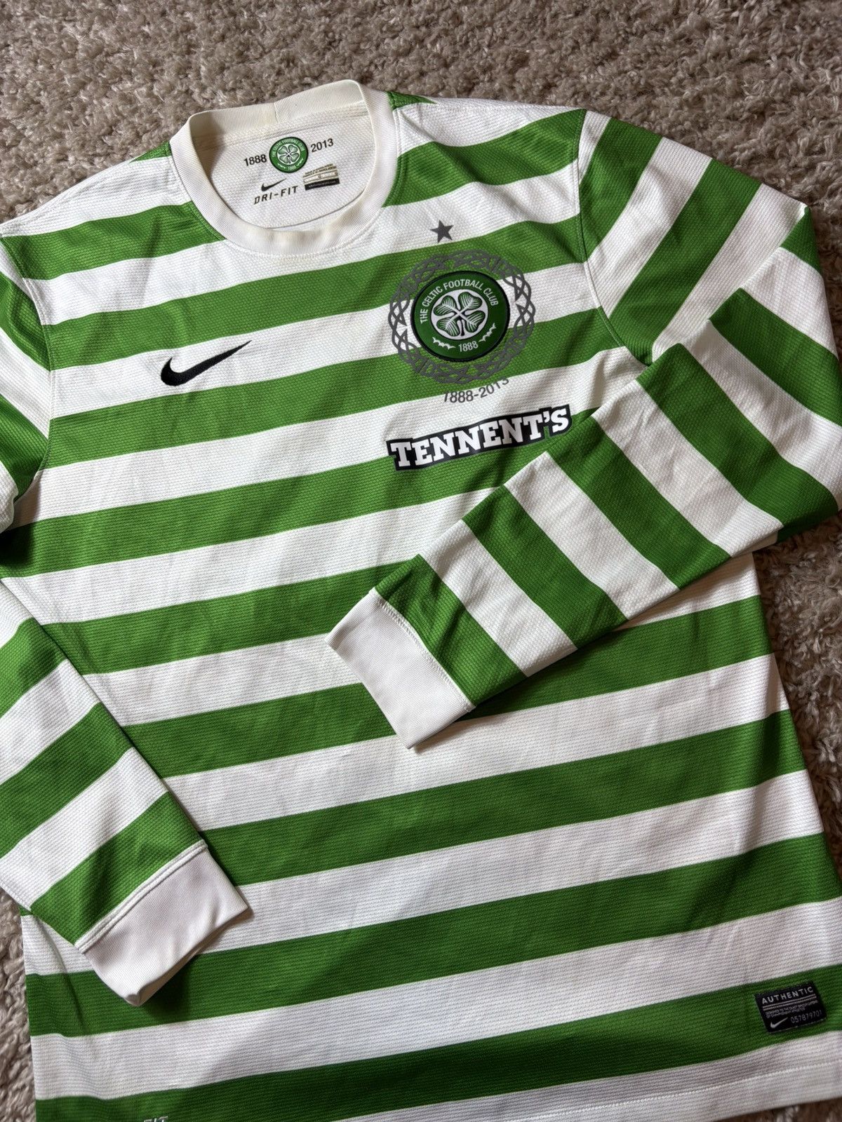 Nike 1888-2013 Nike Celtic FC Glasgow Home Football Shirt SIZE L Size US L / EU 52-54 / 3 - 1 Thumbnail